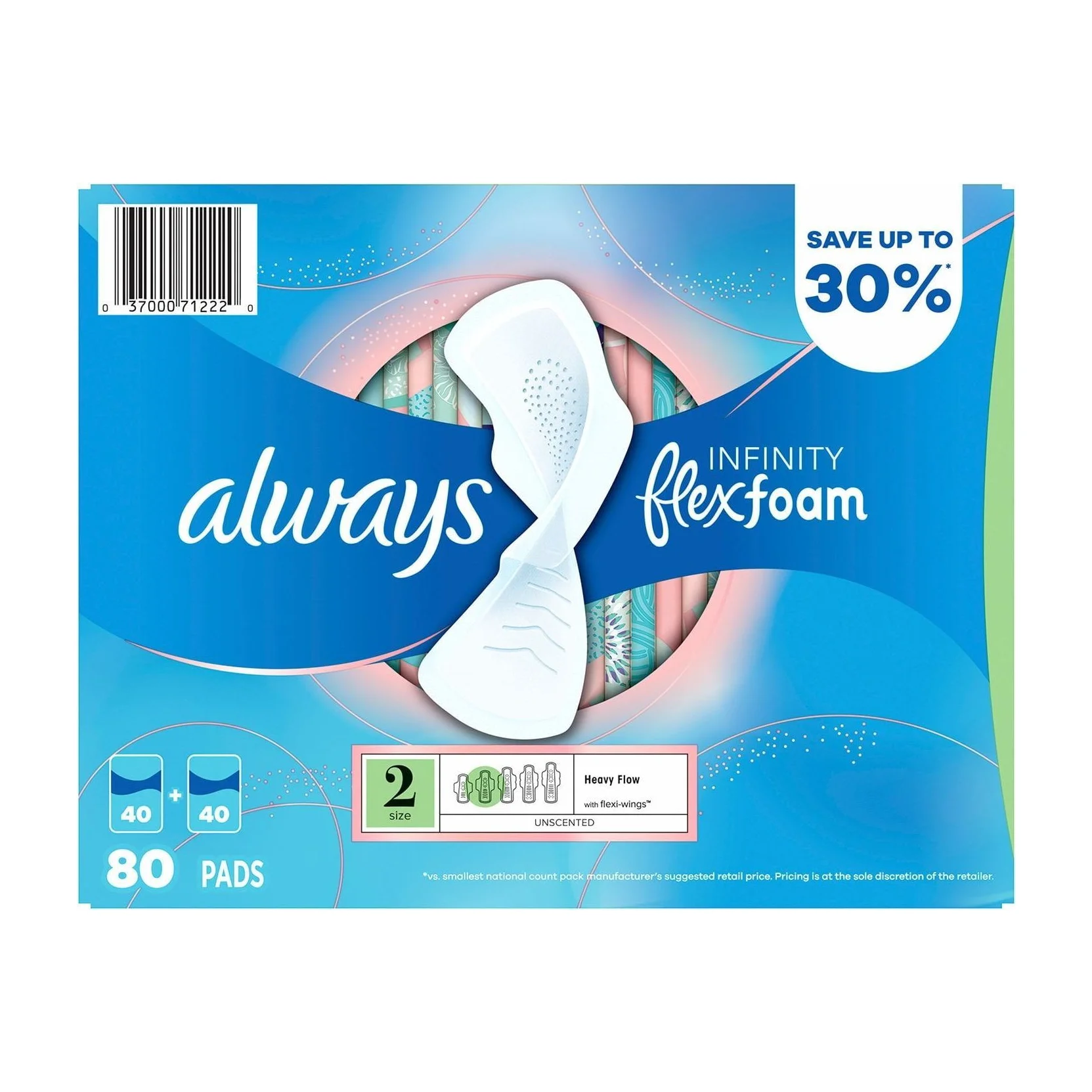 Always Infinity Feminine Pads in Kenya - Size 2, 80 Count