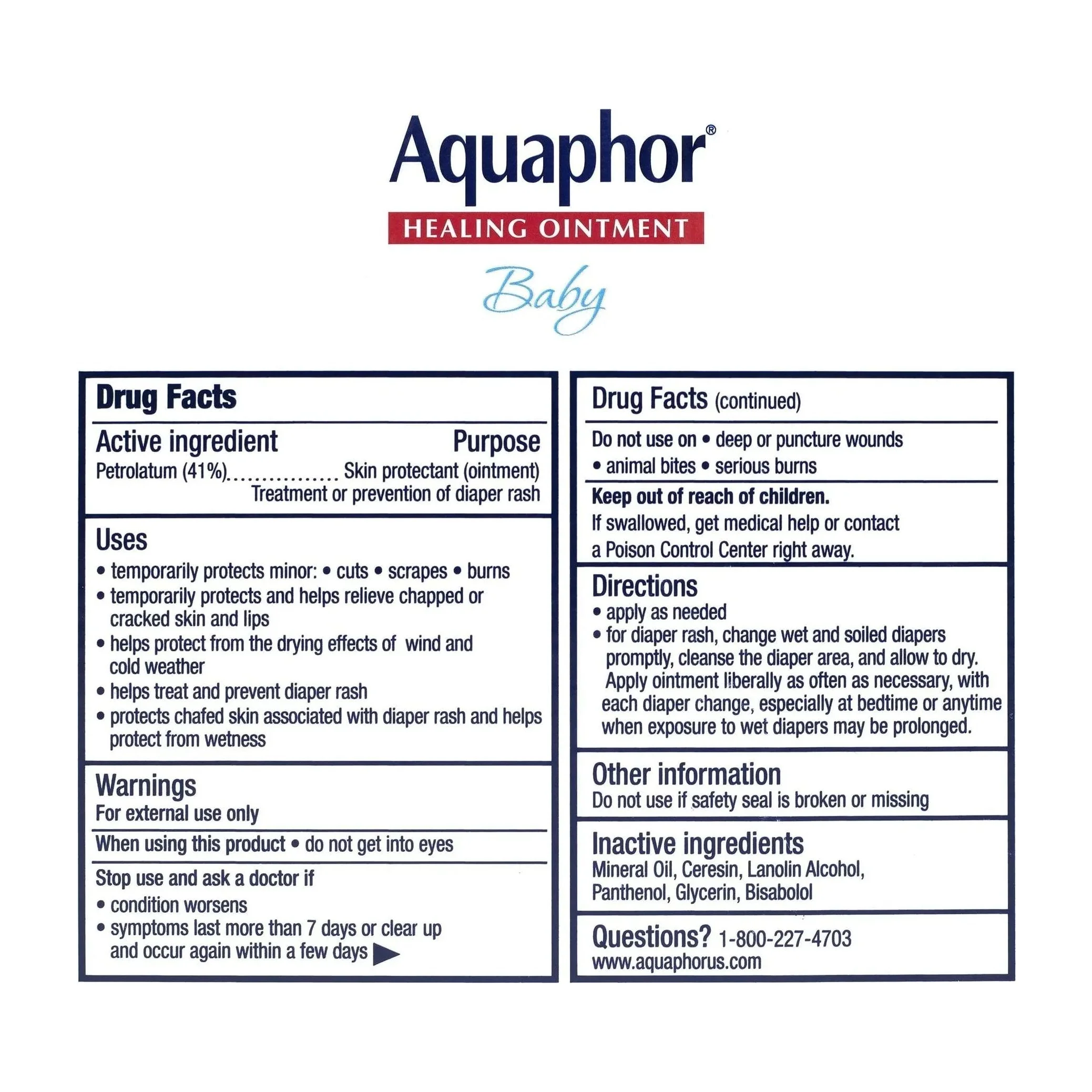 Aquaphor Advanced Therapy Baby Healing Ointment