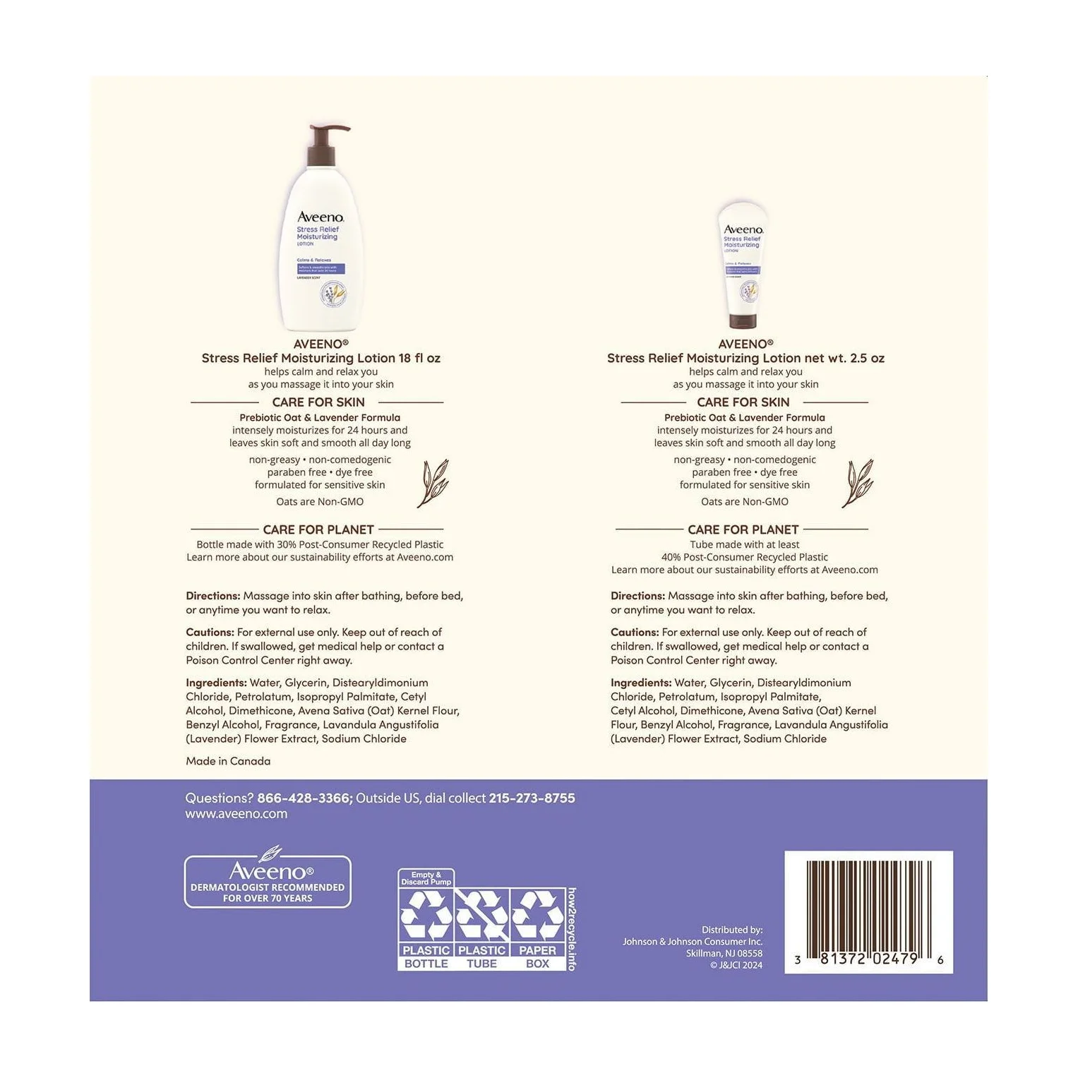 AVEENO Active Naturals Stress Relief Moisturizing Lotion