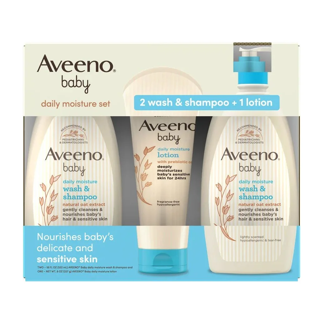 Aveeno Baby Wash and Shampoo in Kenya - 3 Pack With Lotion