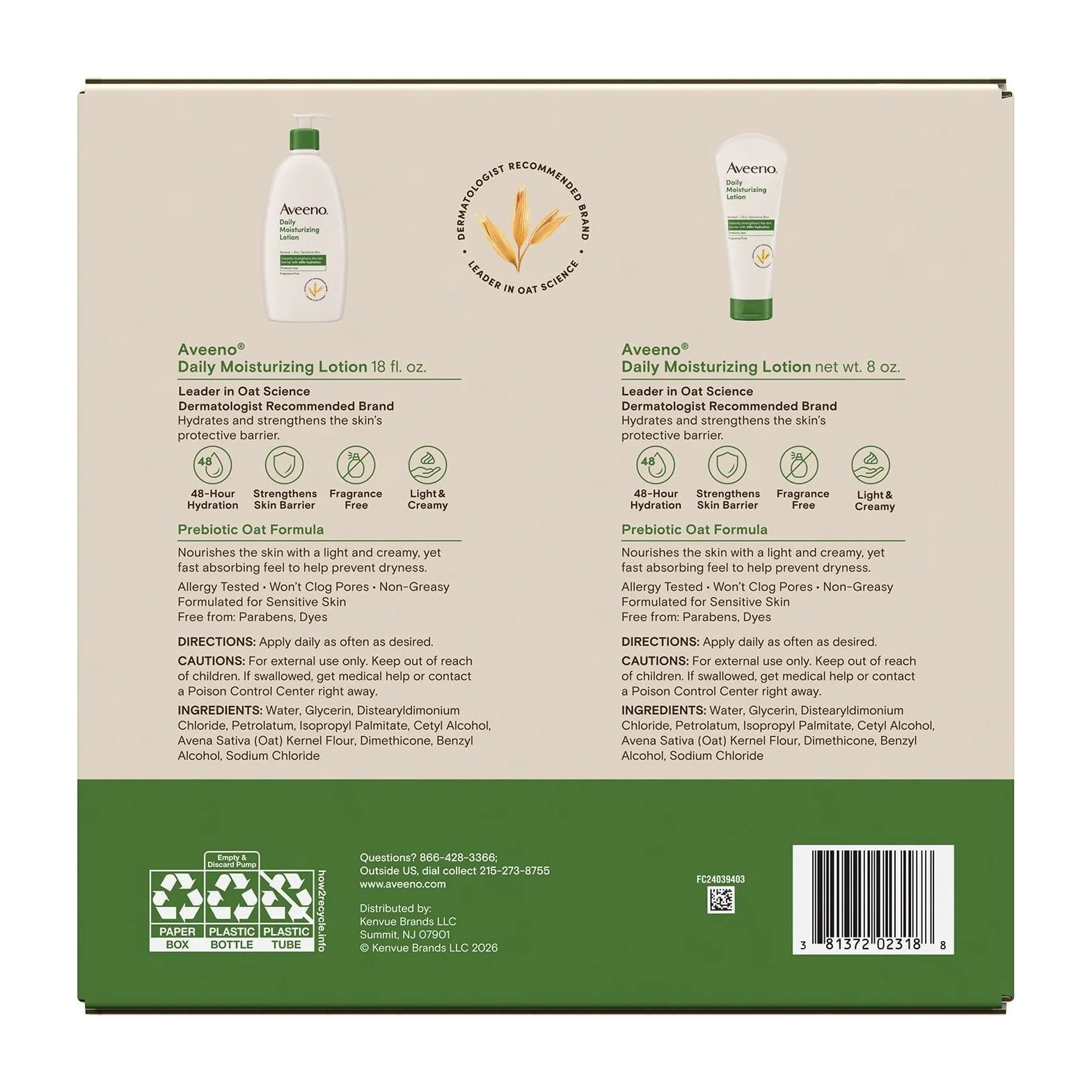 Moisturizing Lotion in Kenya - Aveeno Daily, 3 Pack