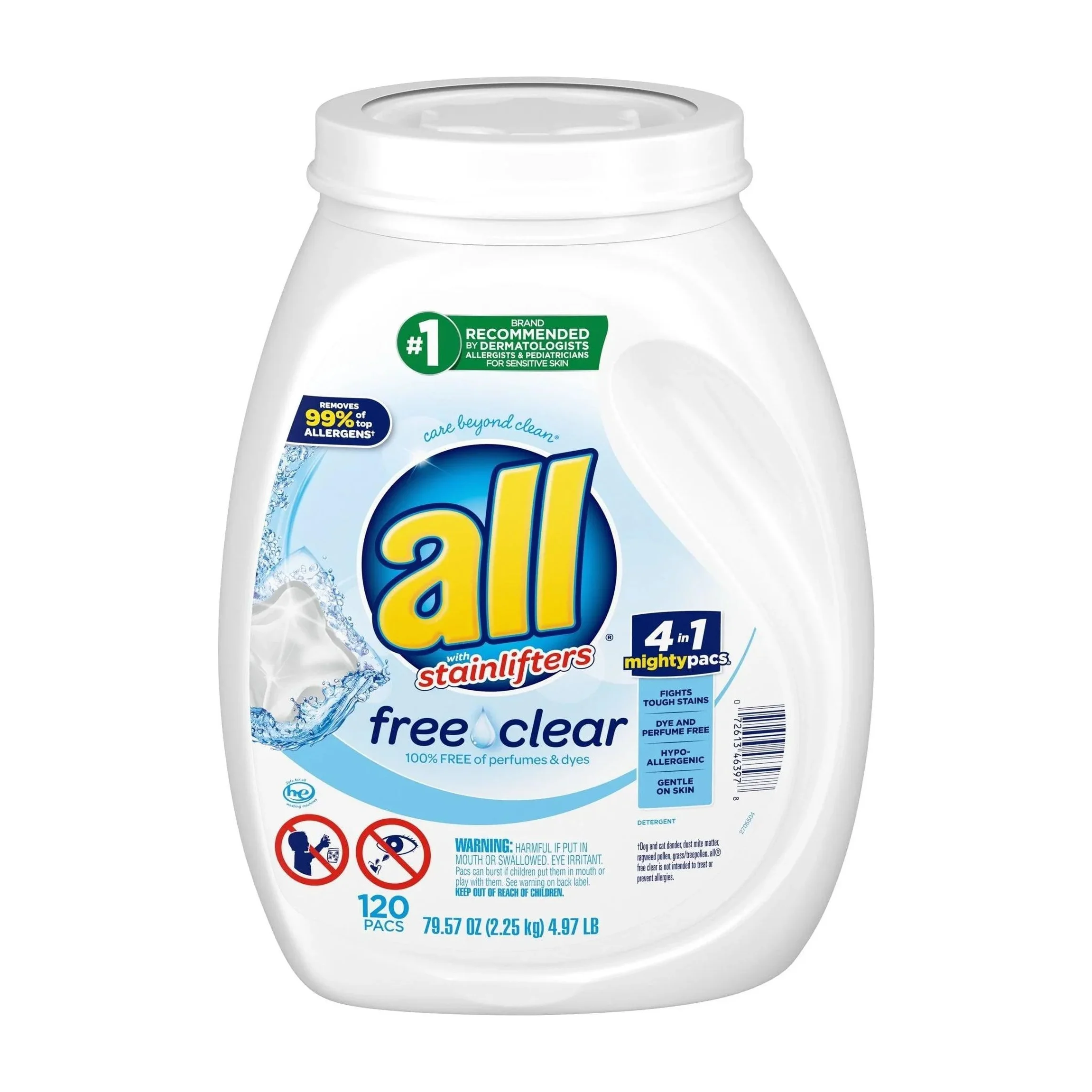 Baby Laundry Detergent in Kenya - all Mighty Pacs, Sensitive Skin