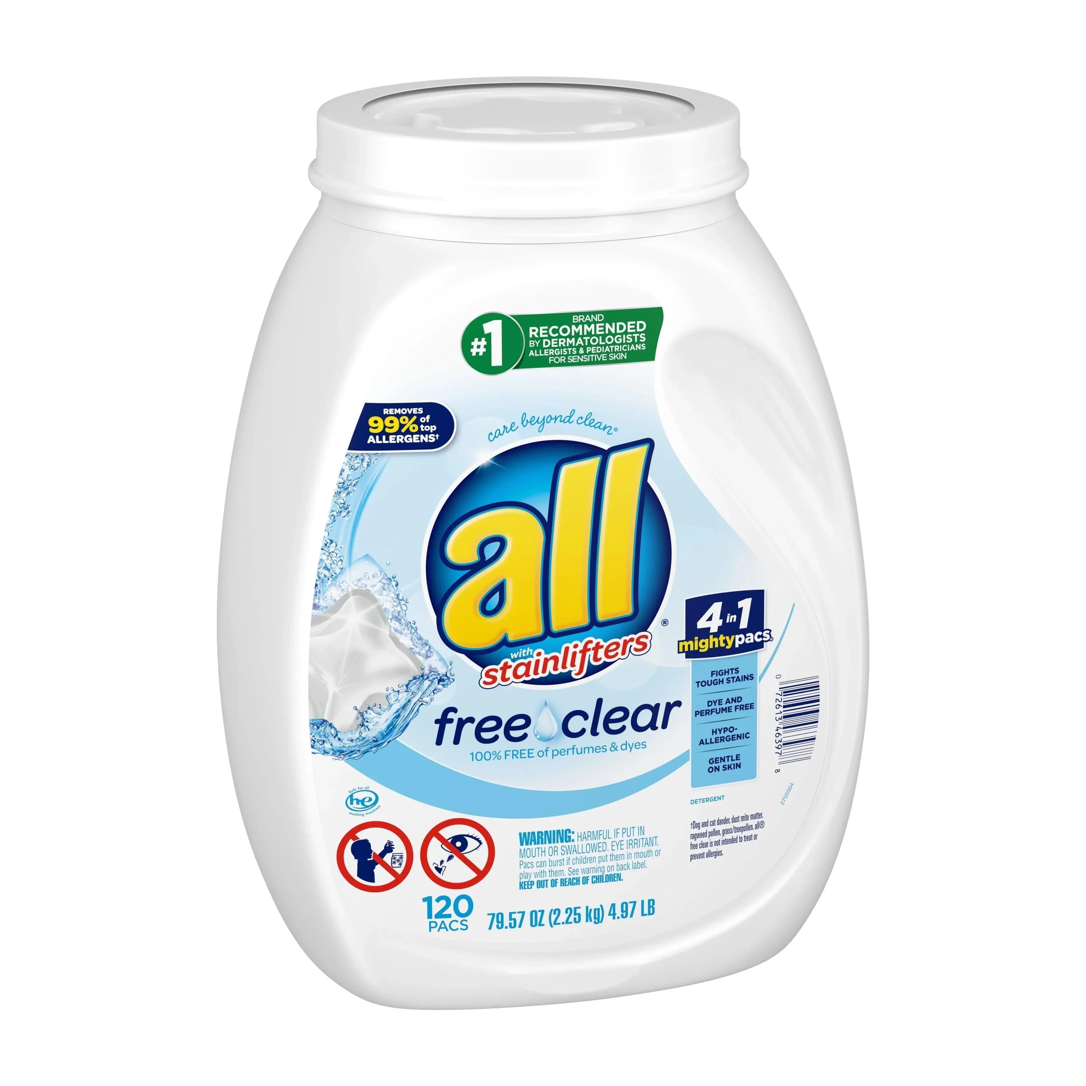 Baby Laundry Detergent in Kenya - all Mighty Pacs, Sensitive Skin
