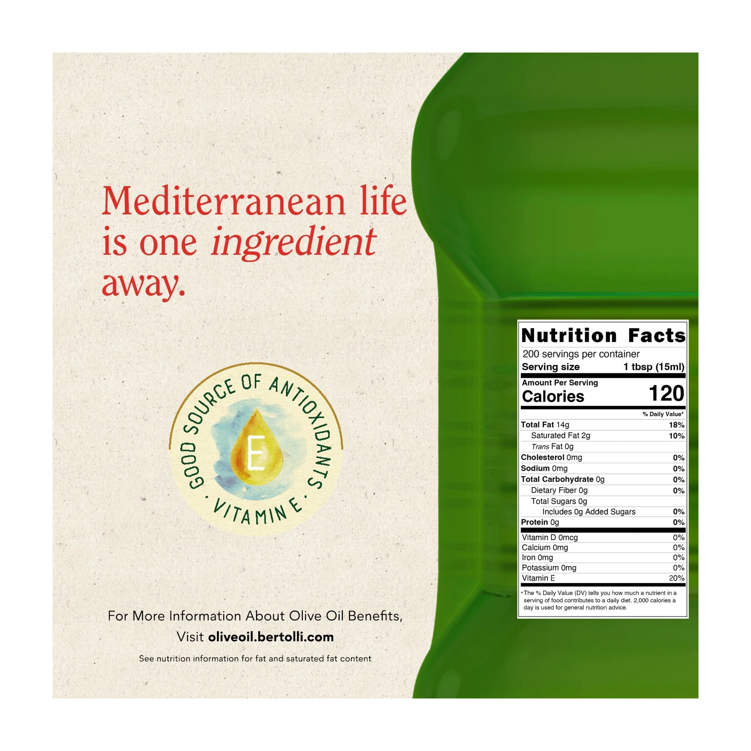 Bertolli Cold Pressed Olive Oil in Kenya - Extra Virgin, 3 Litres
