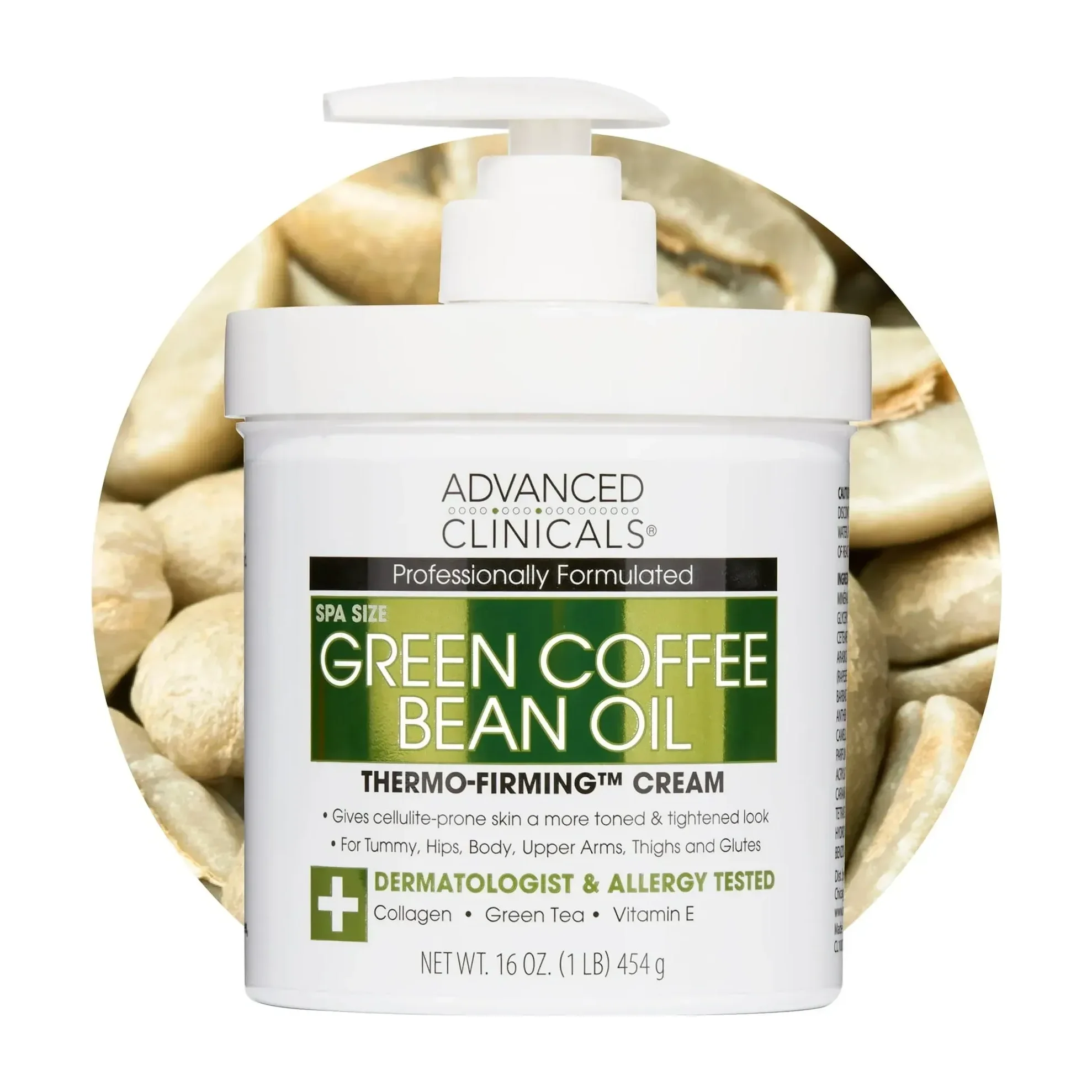 Firming Body Cream-Advanced Clinicals Green Coffee Bean Oil