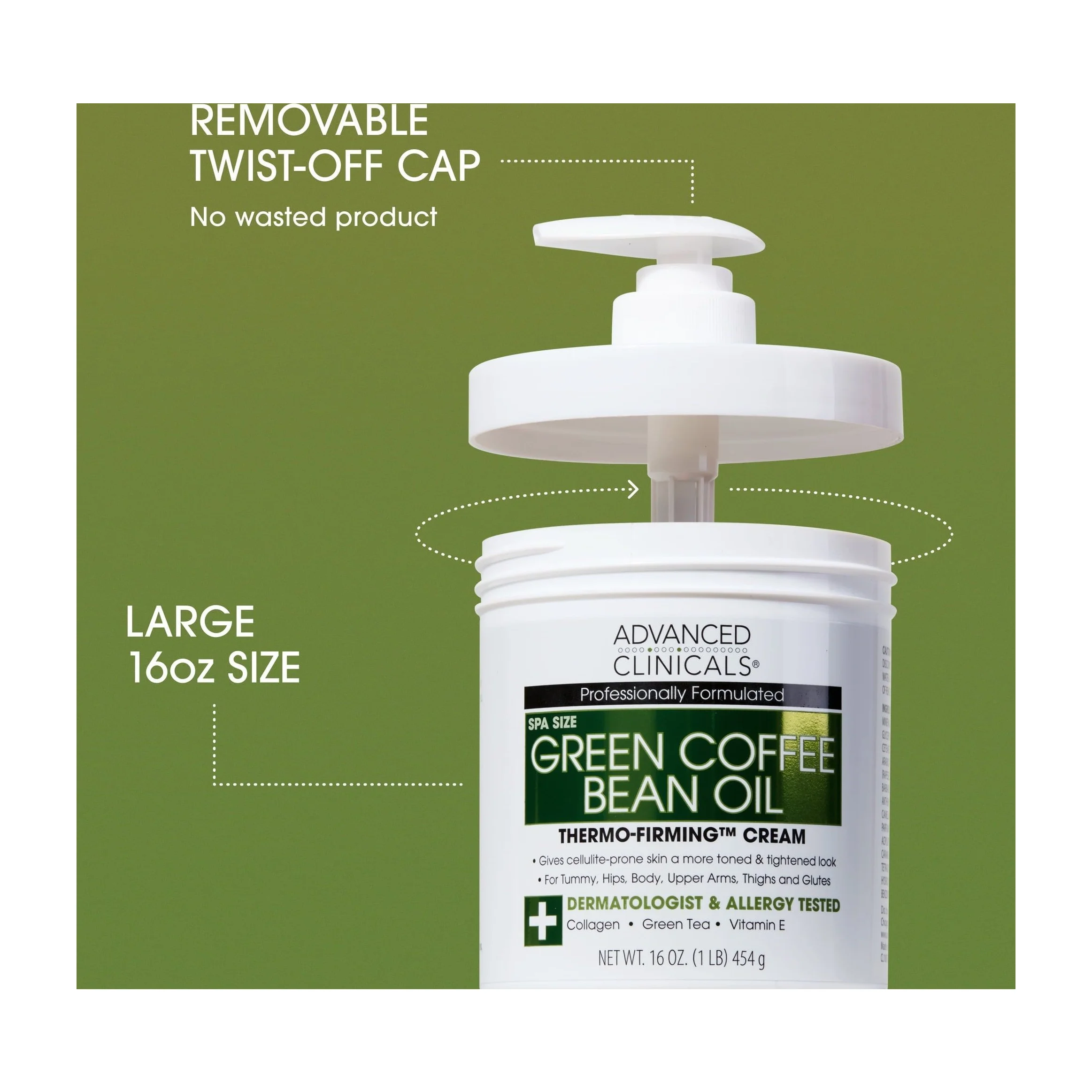 Firming Body Cream-Advanced Clinicals Green Coffee Bean Oil