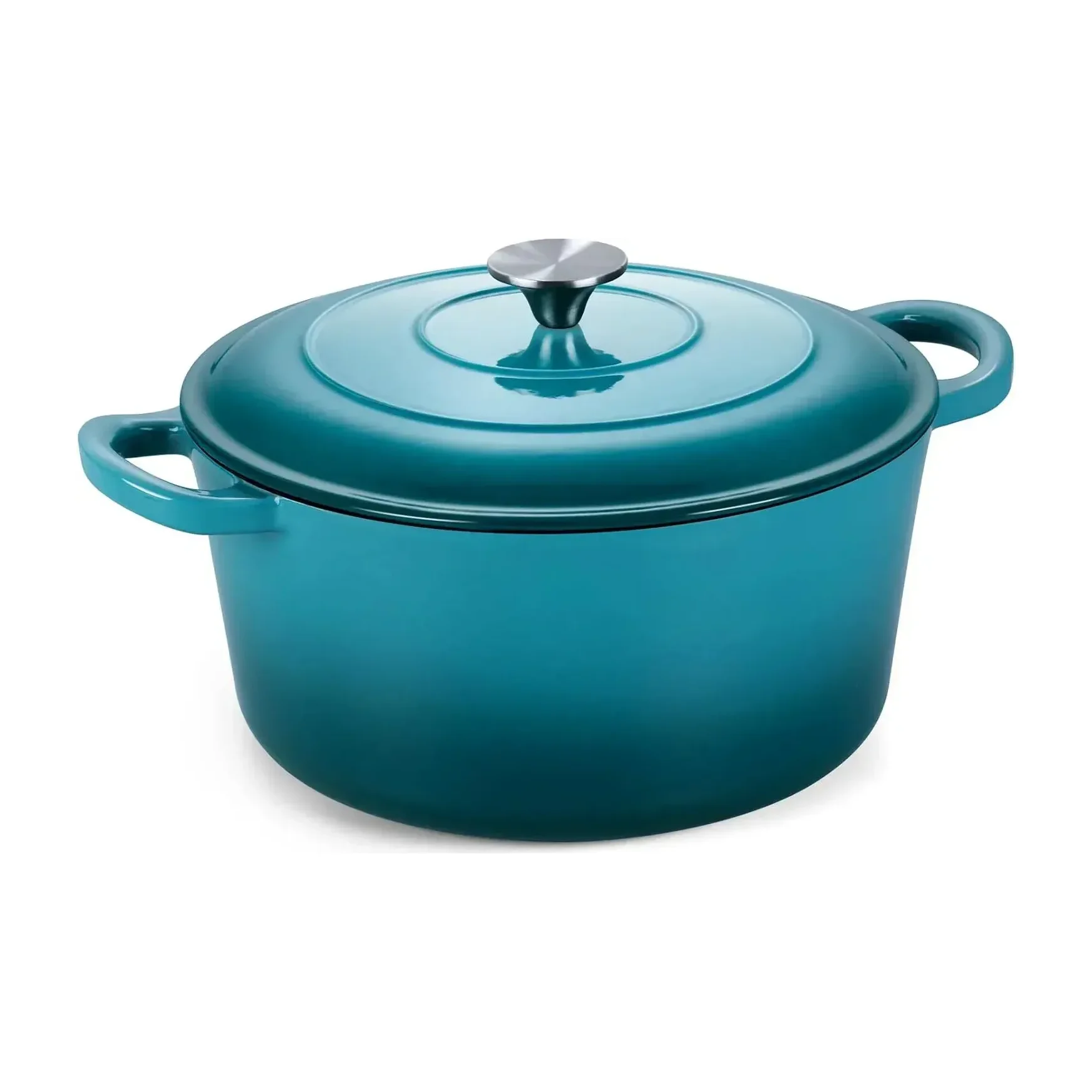 Tramontina 7 Qt Enameled Cast Iron Dutch Oven, Peacock