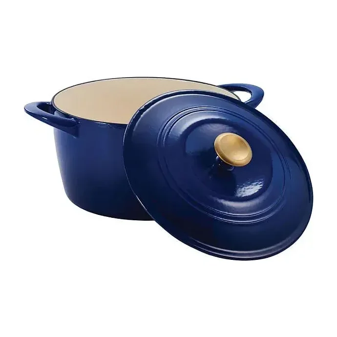 Tramontina 7 Qt Enameled Cast Iron Dutch Oven, Peacock
