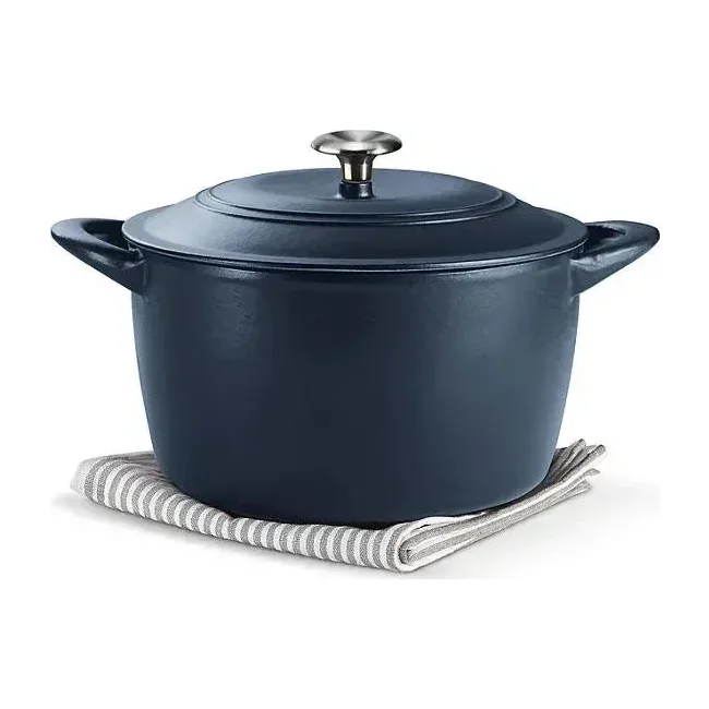 Tramontina 7 Qt Enameled Cast Iron Dutch Oven, Satin Navy