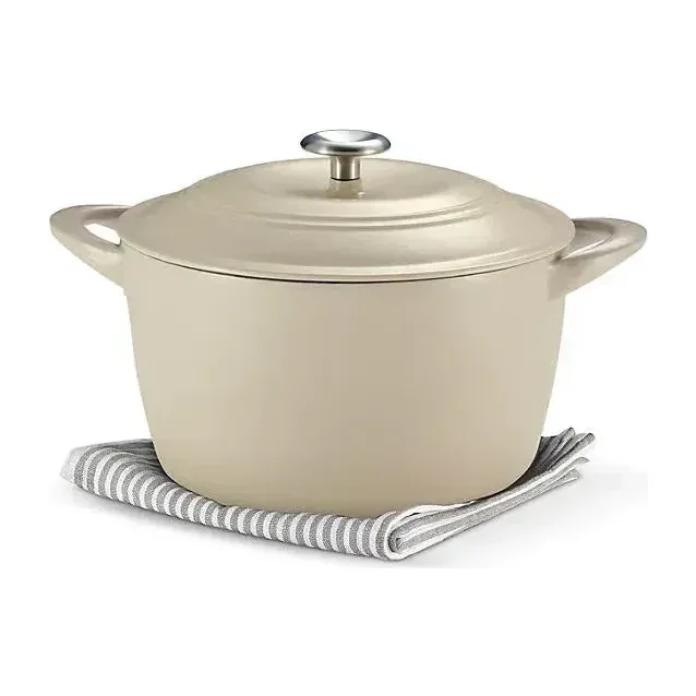 Tramontina 7 Qt Enameled Cast Iron Dutch Oven, Satin Sand