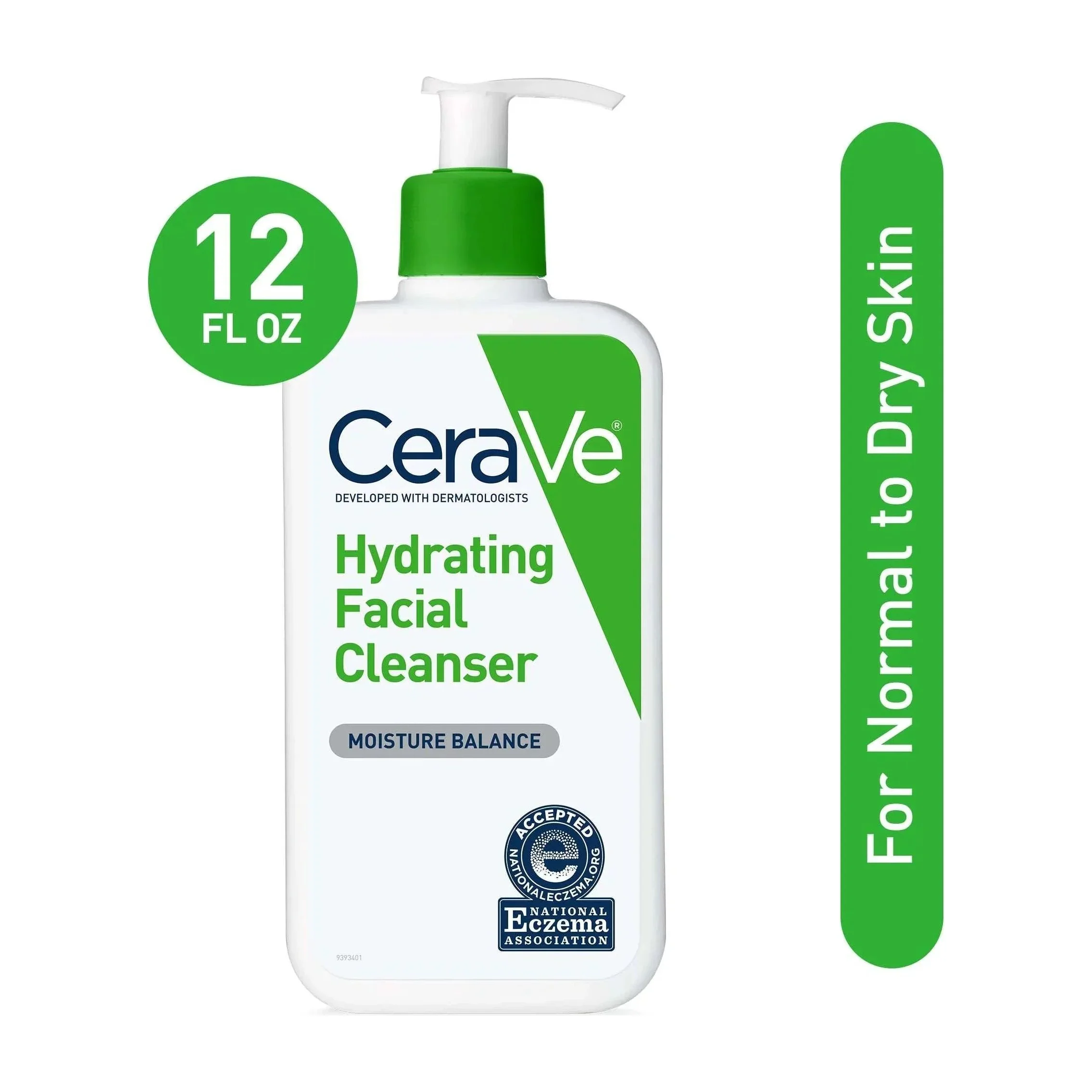 CeraVe Hydrating Facial Cleanser for Normal to Dry Skin, 355ml