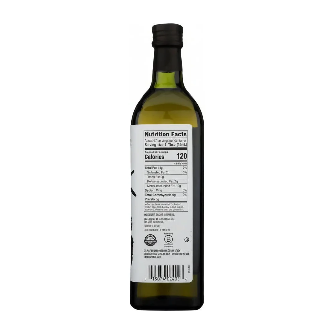 Chosen Foods Organic Avocado Oil 1L, Pure & Non-GMO