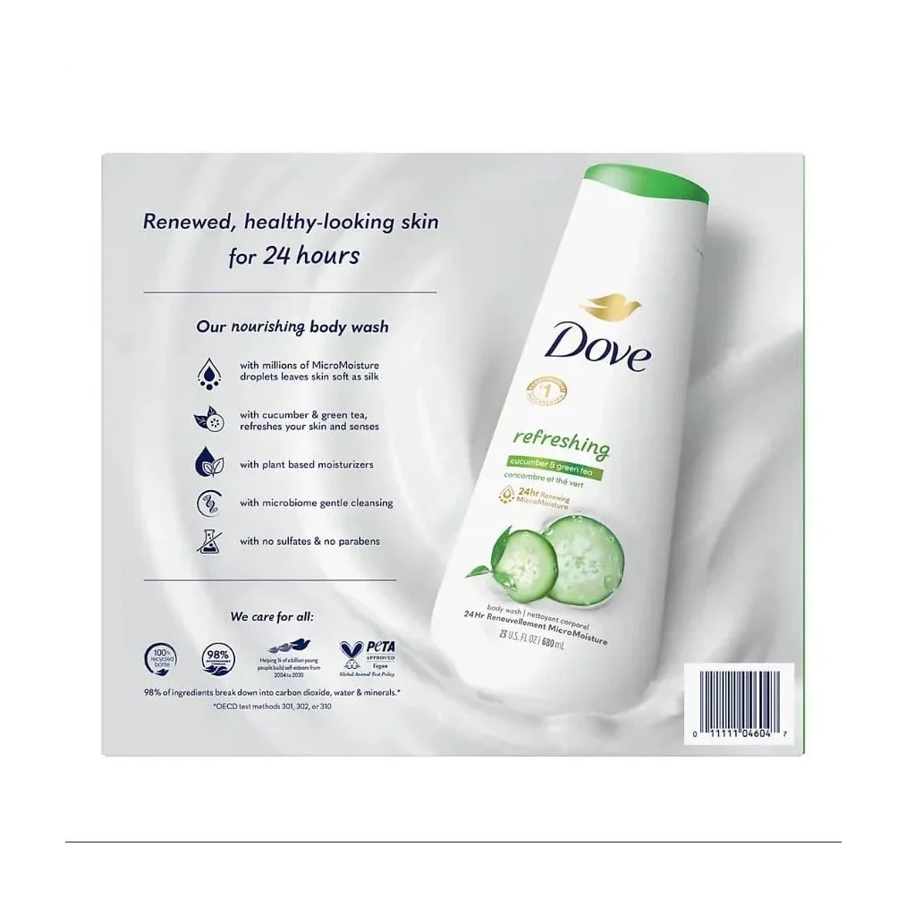 Dove Refreshing Cucumber & Green Tea Body Wash (3 Pack)