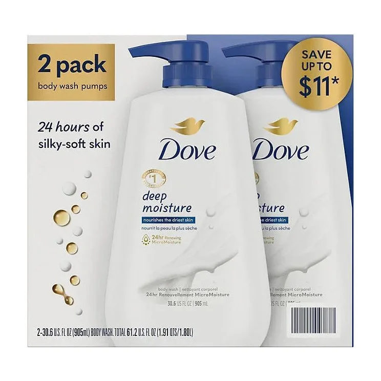 Body Wash for Dry Skin in Kenya - Dove Deep Moisture with Pump