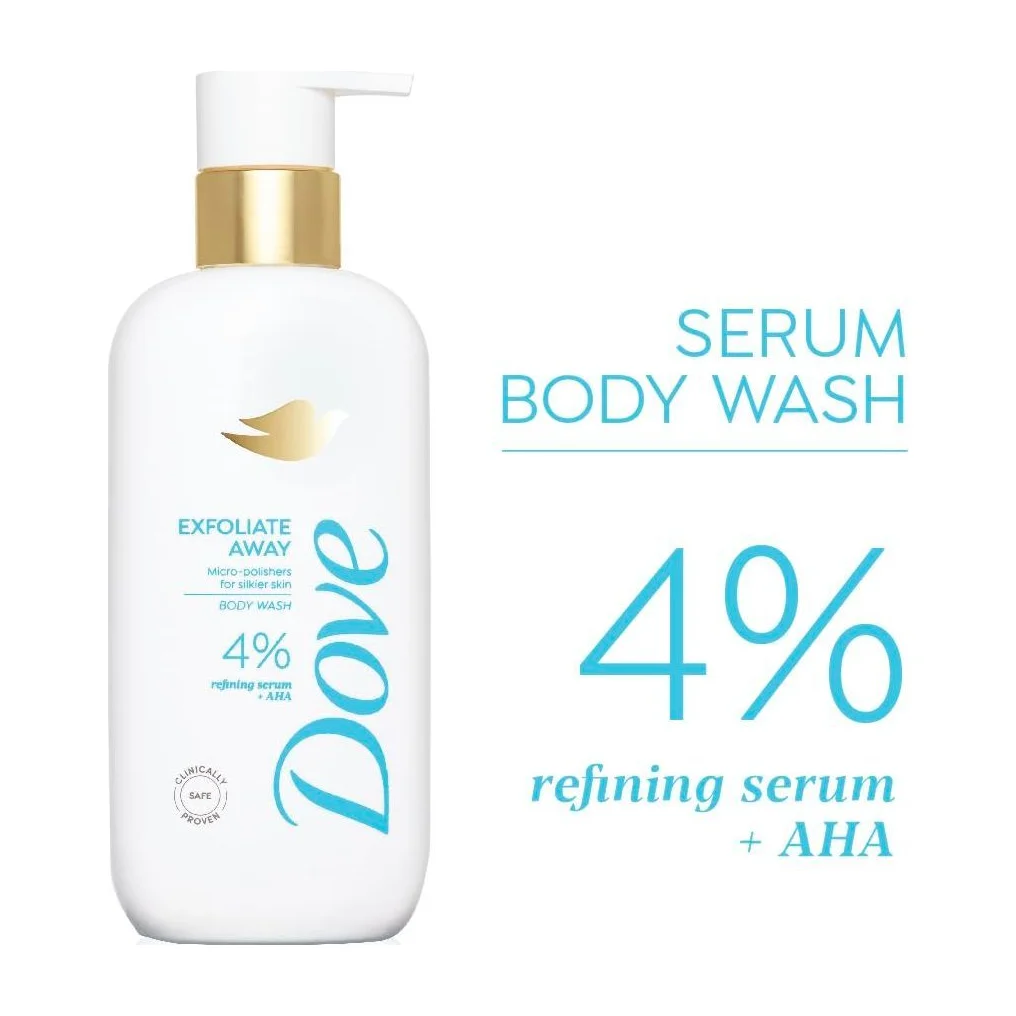 DOVE Exfoliate Away Serum Body Wash (2 pack)