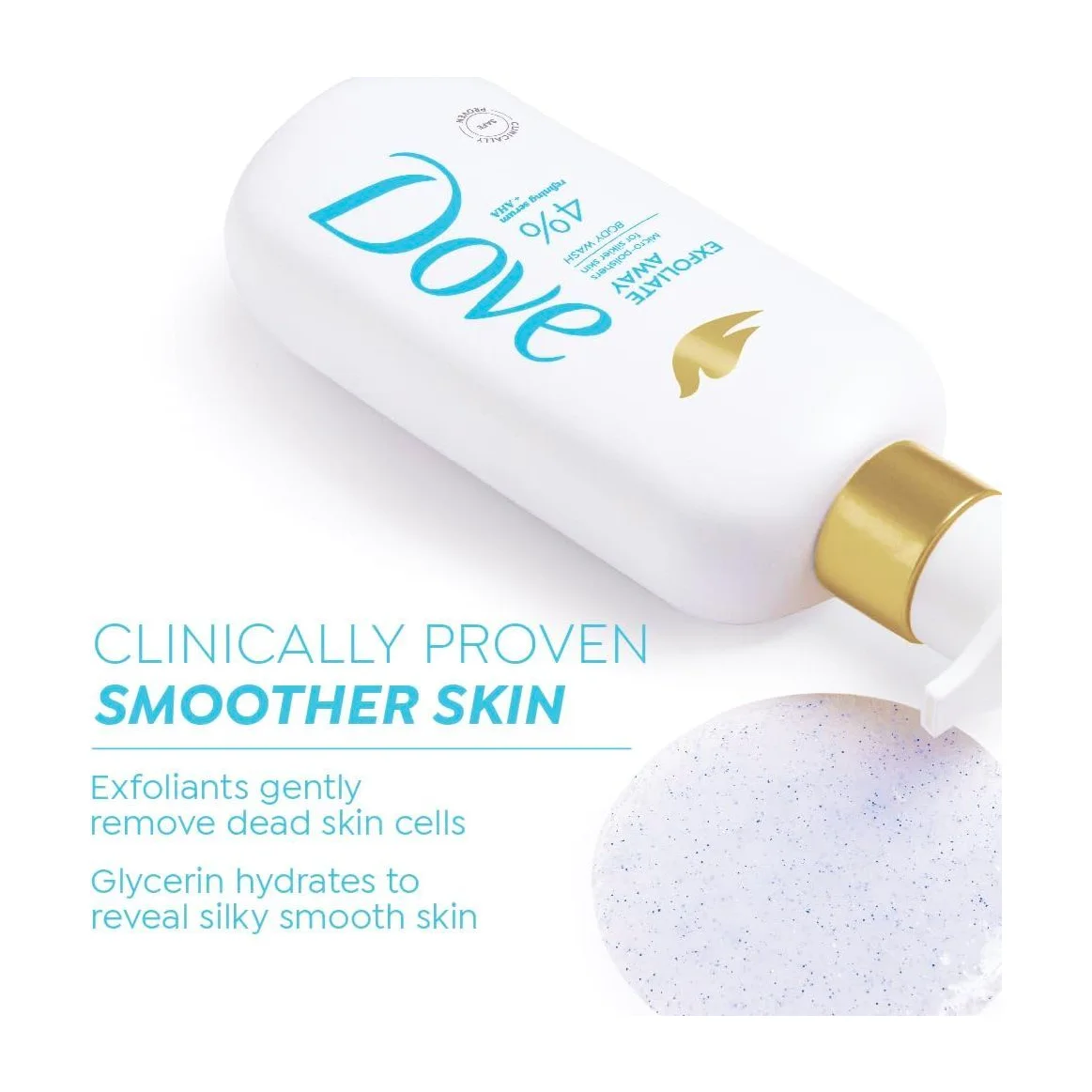 DOVE Exfoliate Away Serum Body Wash (2 pack)