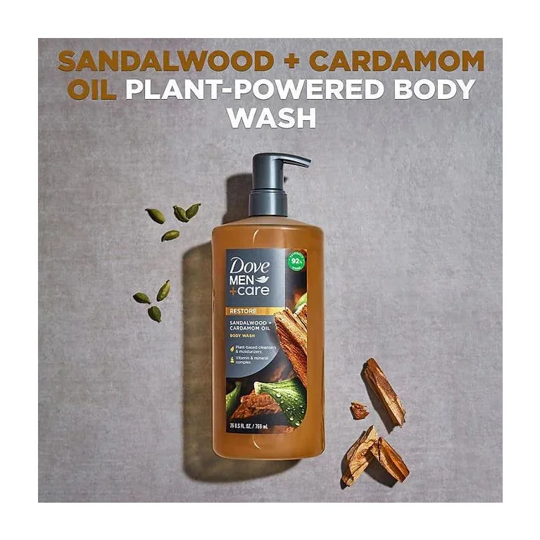 Dove Men+Care Body Wash, Sandalwood and Cardamom Oil