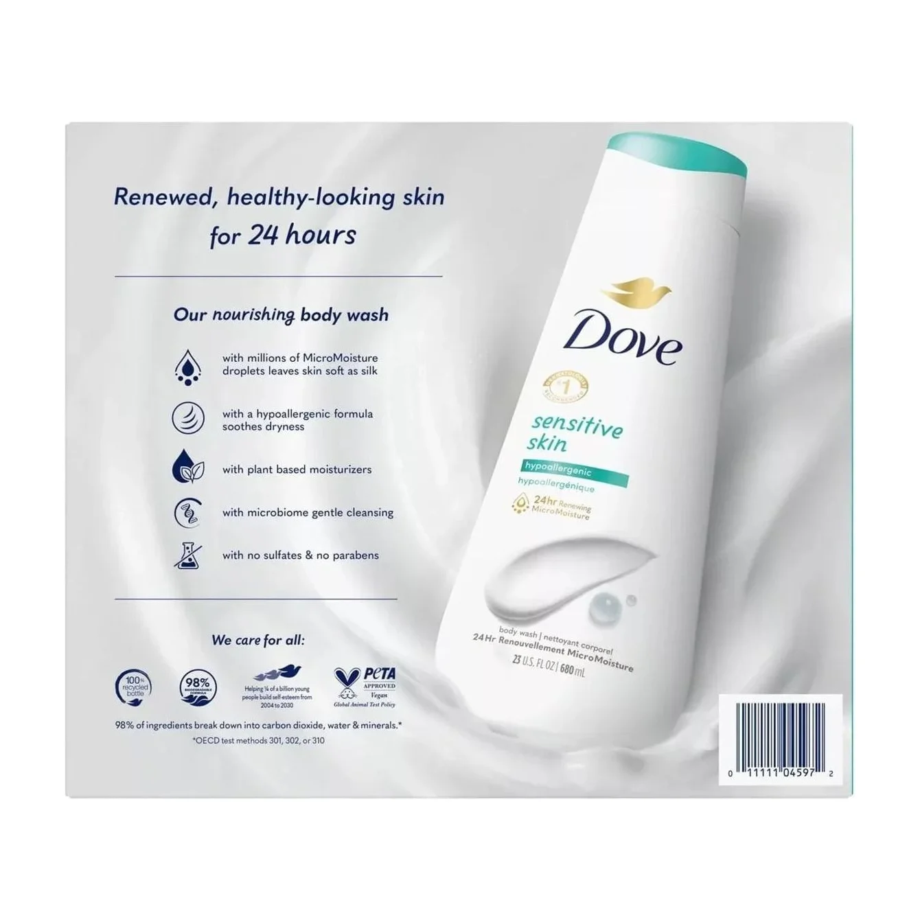 Dove Nourishing Body Wash, Sensitive Skin (Pack of 3)