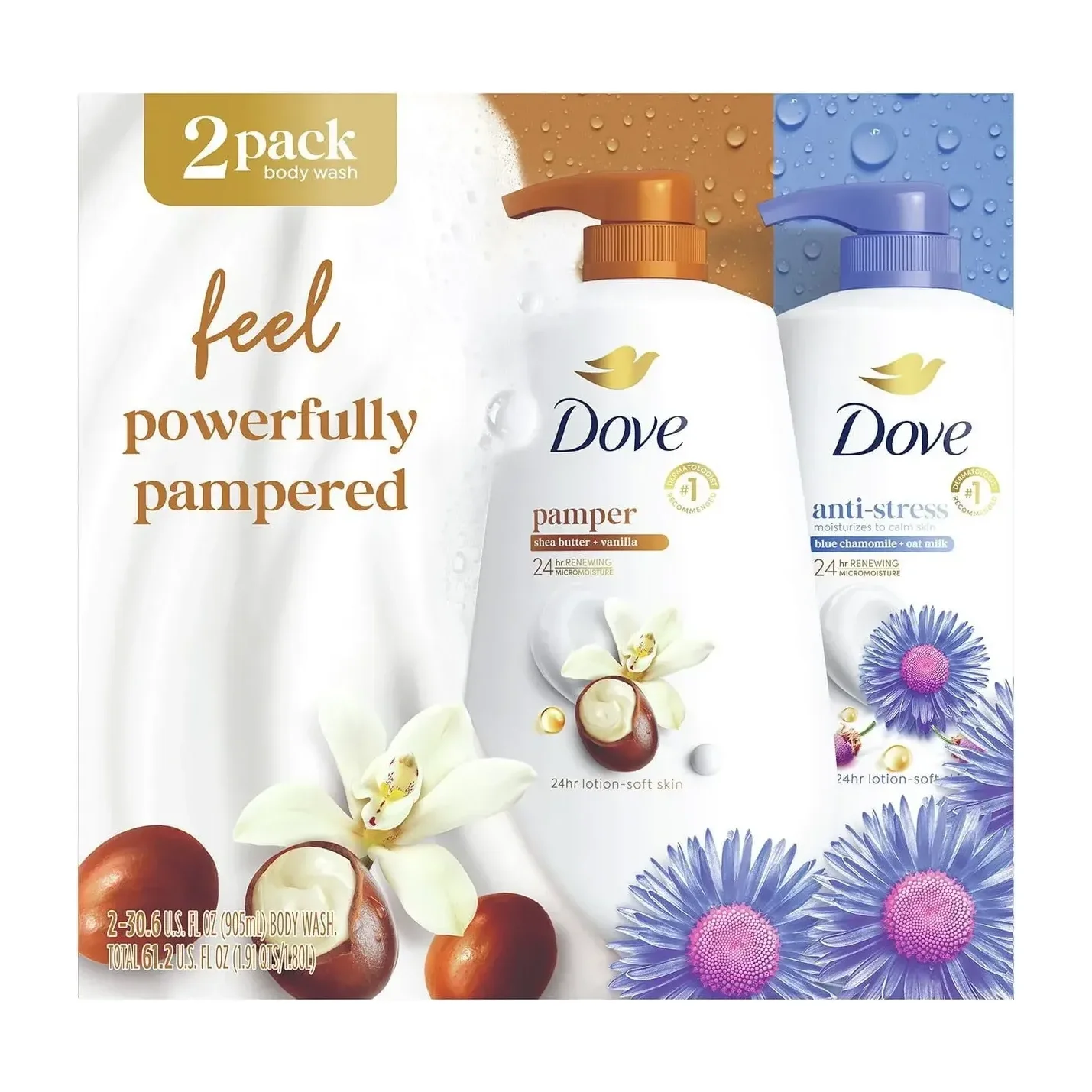 Dove Body Wash in Kenya - Pamper and Anti-Stress, 2 Pack