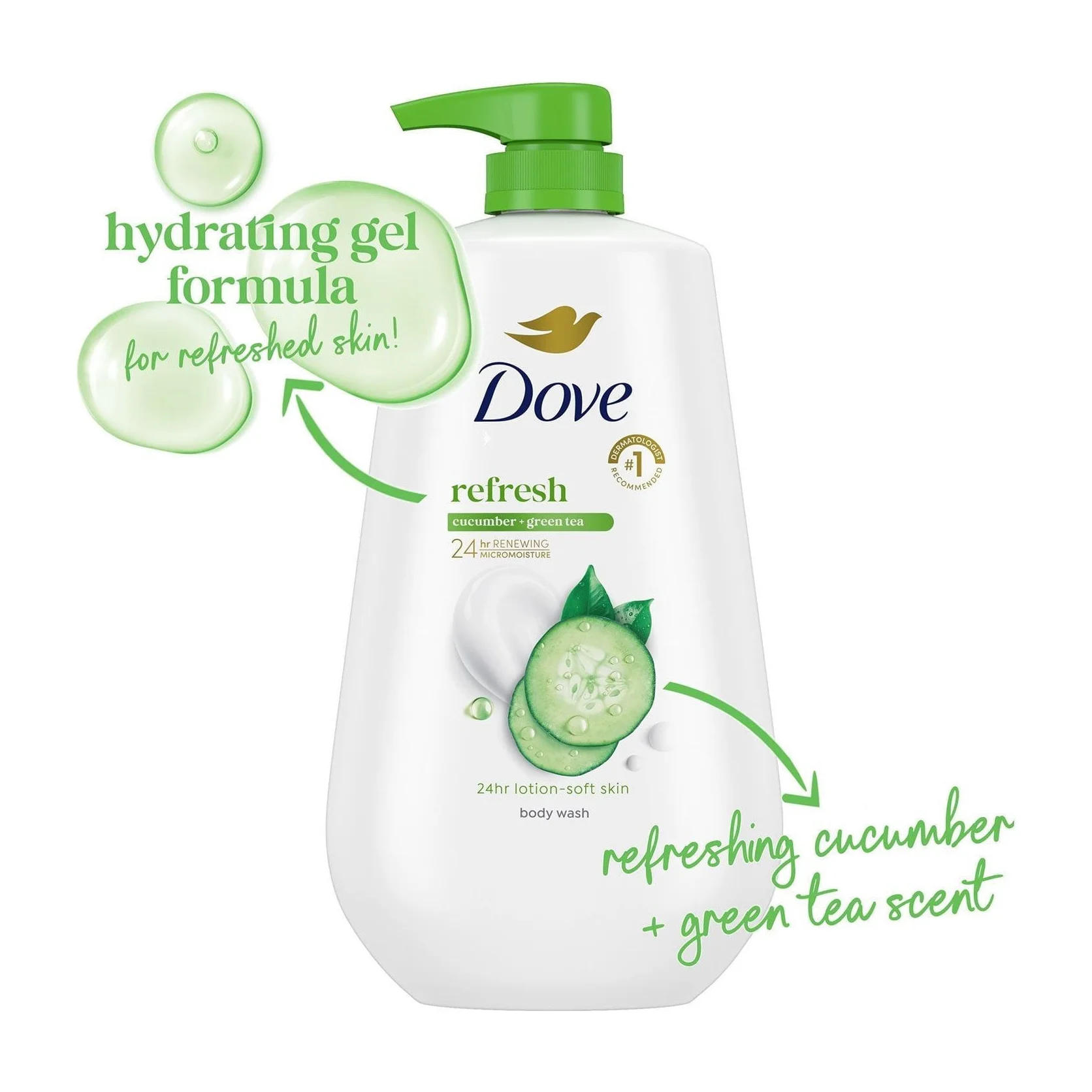 Dove Refresh & Rebalance Body Wash (2 Pack)
