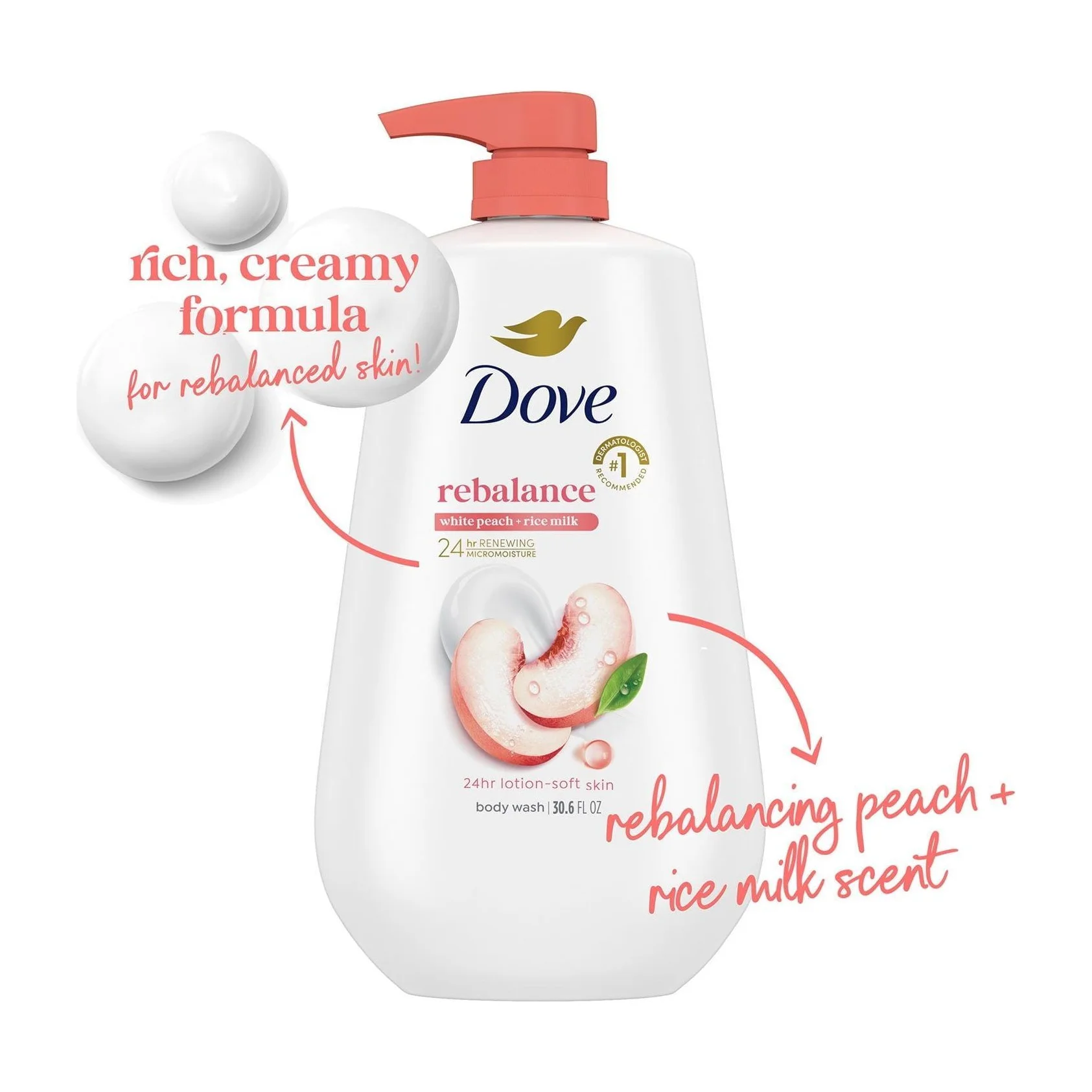 Dove Refresh & Rebalance Body Wash (2 Pack)