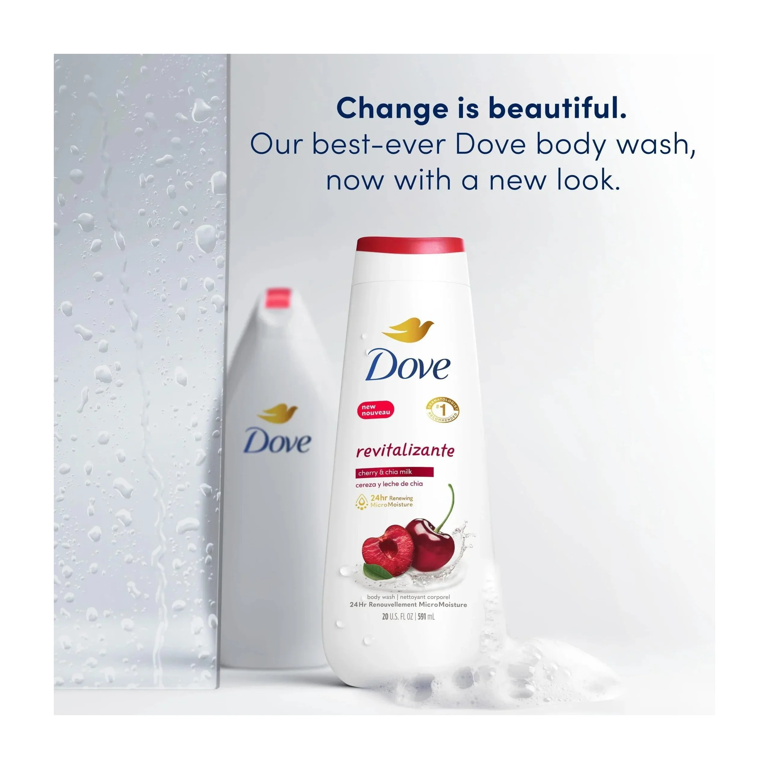 Dove Revitalizante Body Wash in Kenya - Cherry and Chia Milk 3 Pack