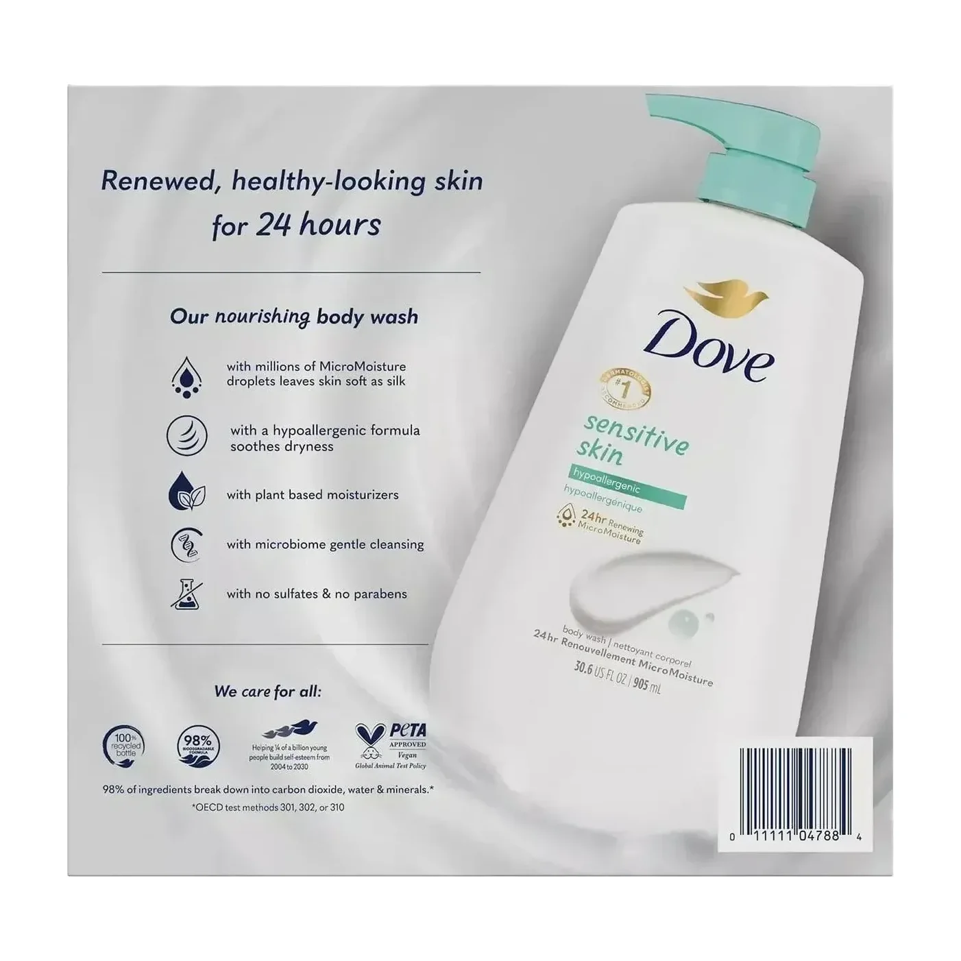Sensitive Skin Body Wash in Kenya - Dove Hypoallergenic, 2 Pack