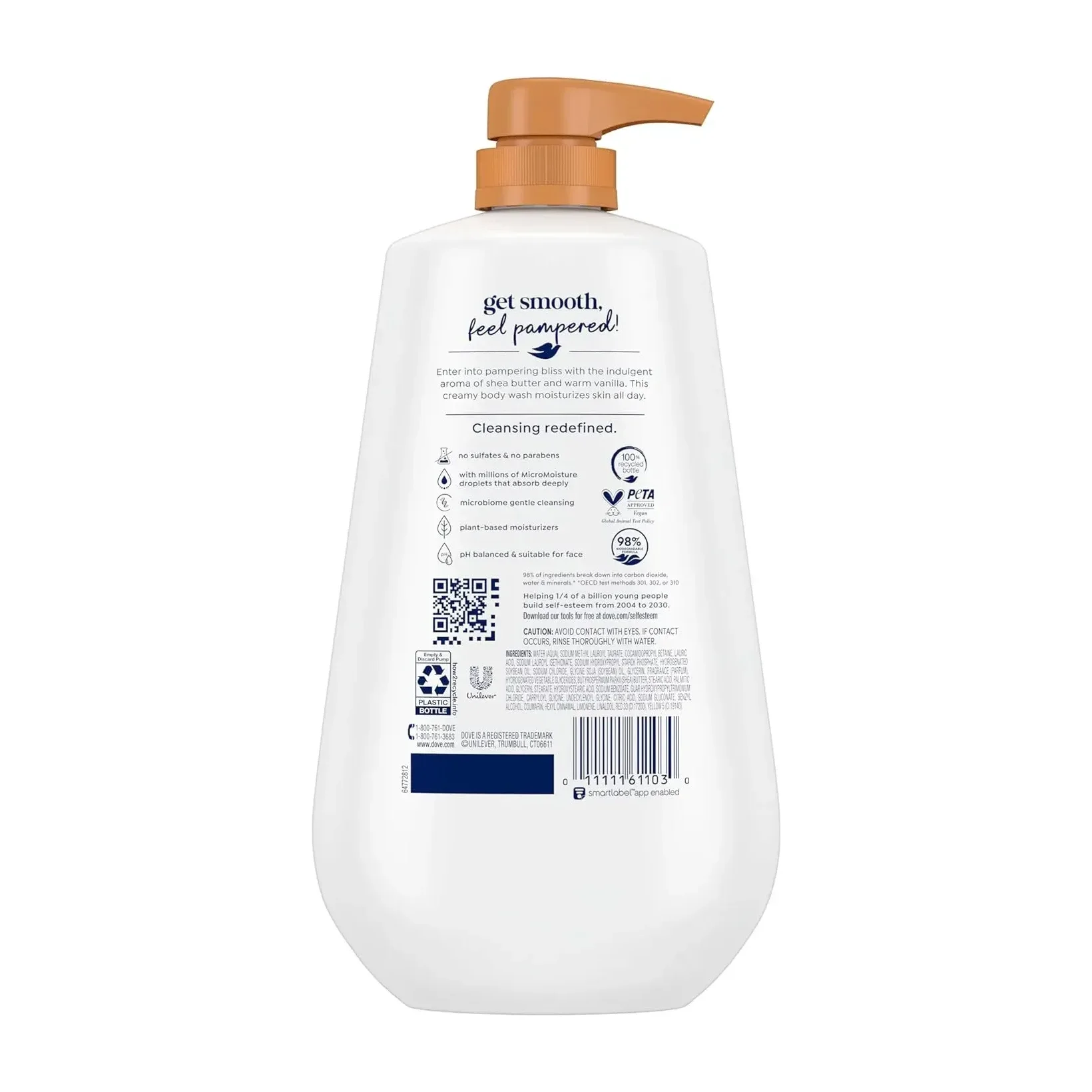 Shea Butter Body Wash in Kenya - Dove Pamper Vanilla