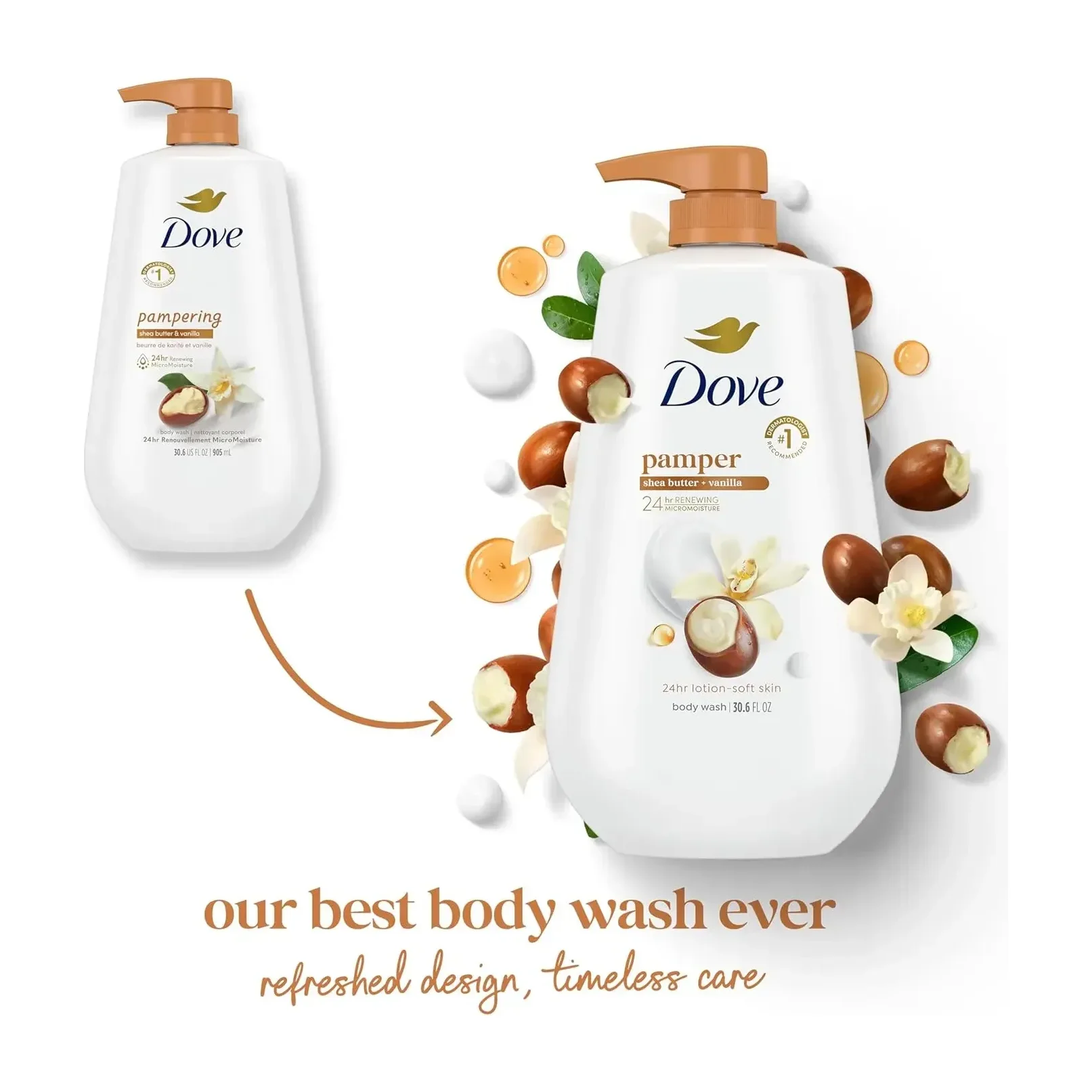Shea Butter Body Wash in Kenya - Dove Pamper Vanilla