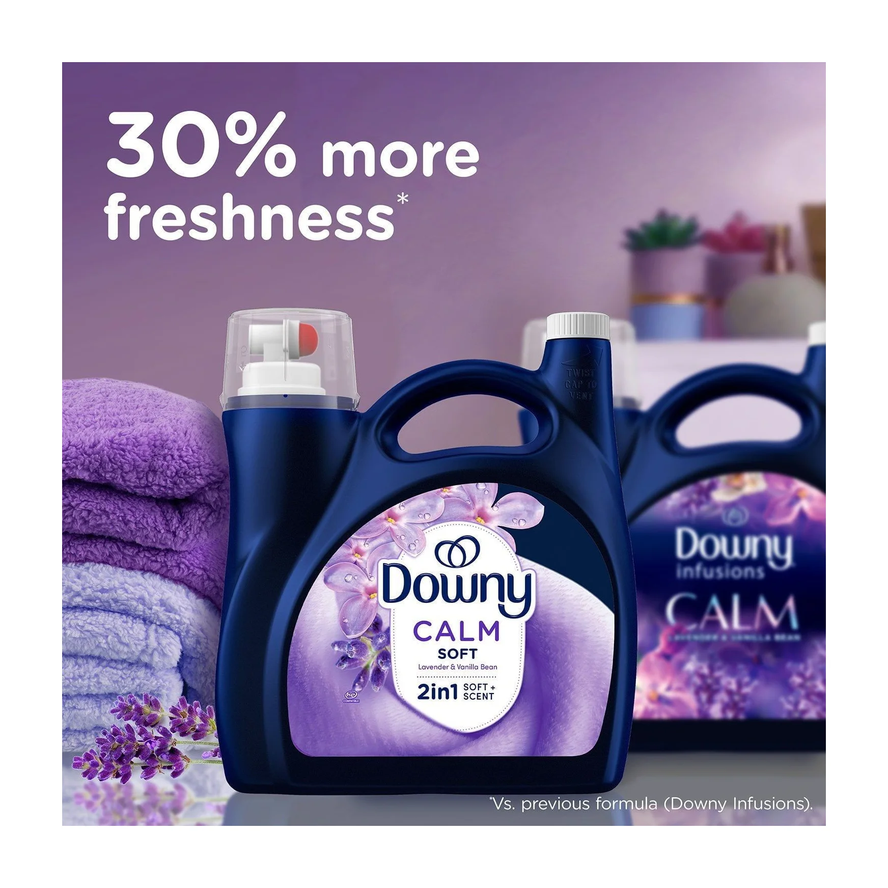 Downy Ultra Soft Calm Fabric Softener, Lavender and Vanilla Bean
