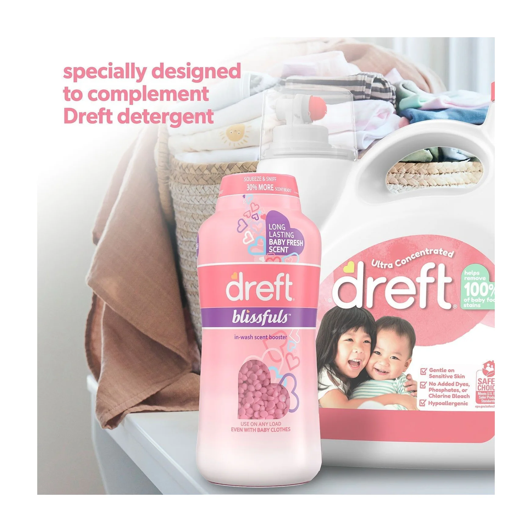 Dreft Blissful Scent Booster Beads, Baby Fresh Scent