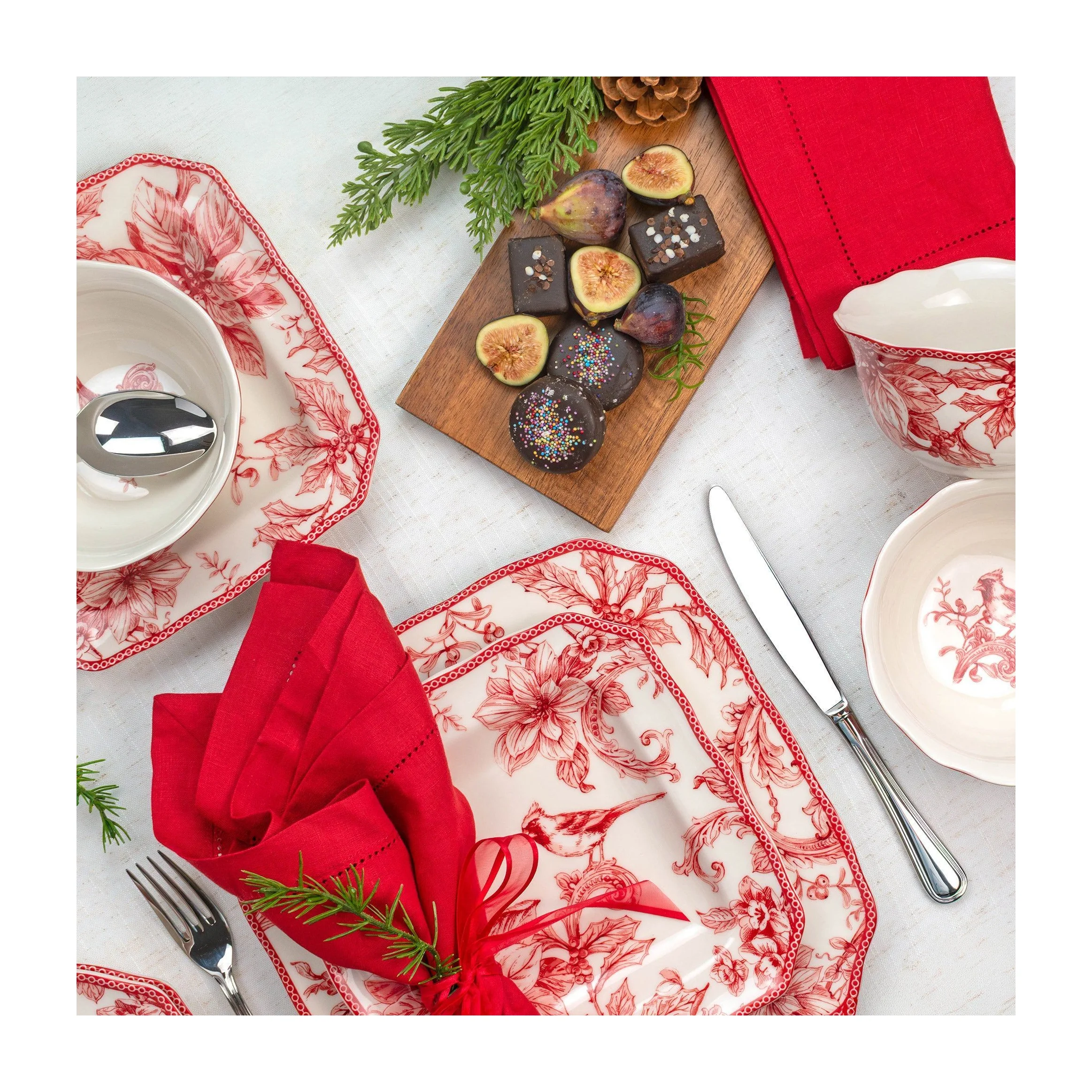 Fifth Christmas Lane 12 Piece Dinnerware Set in Kenya