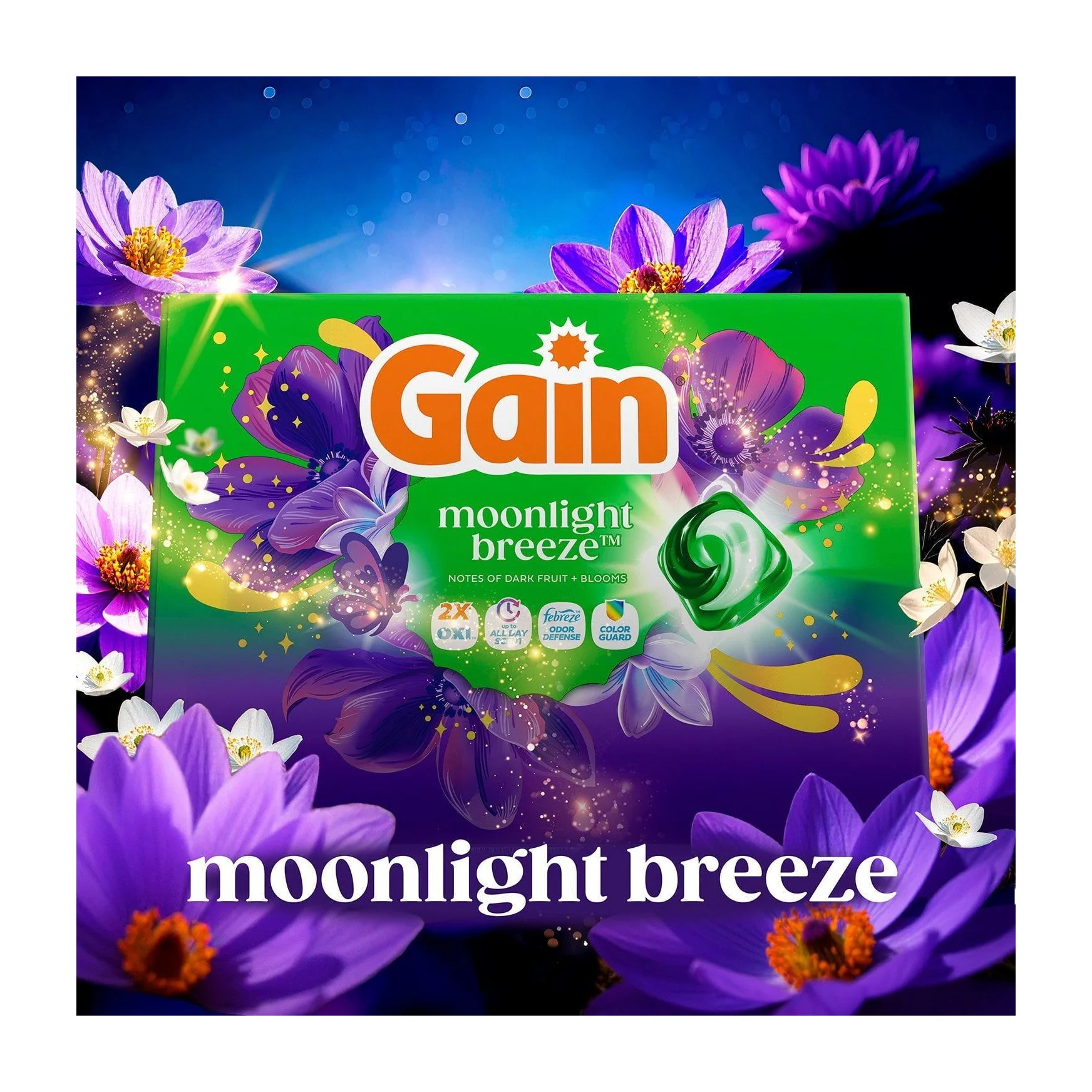 Gain Flings Laundry Detergent Pacs in Kenya - Moonlight Breeze, 152 ct