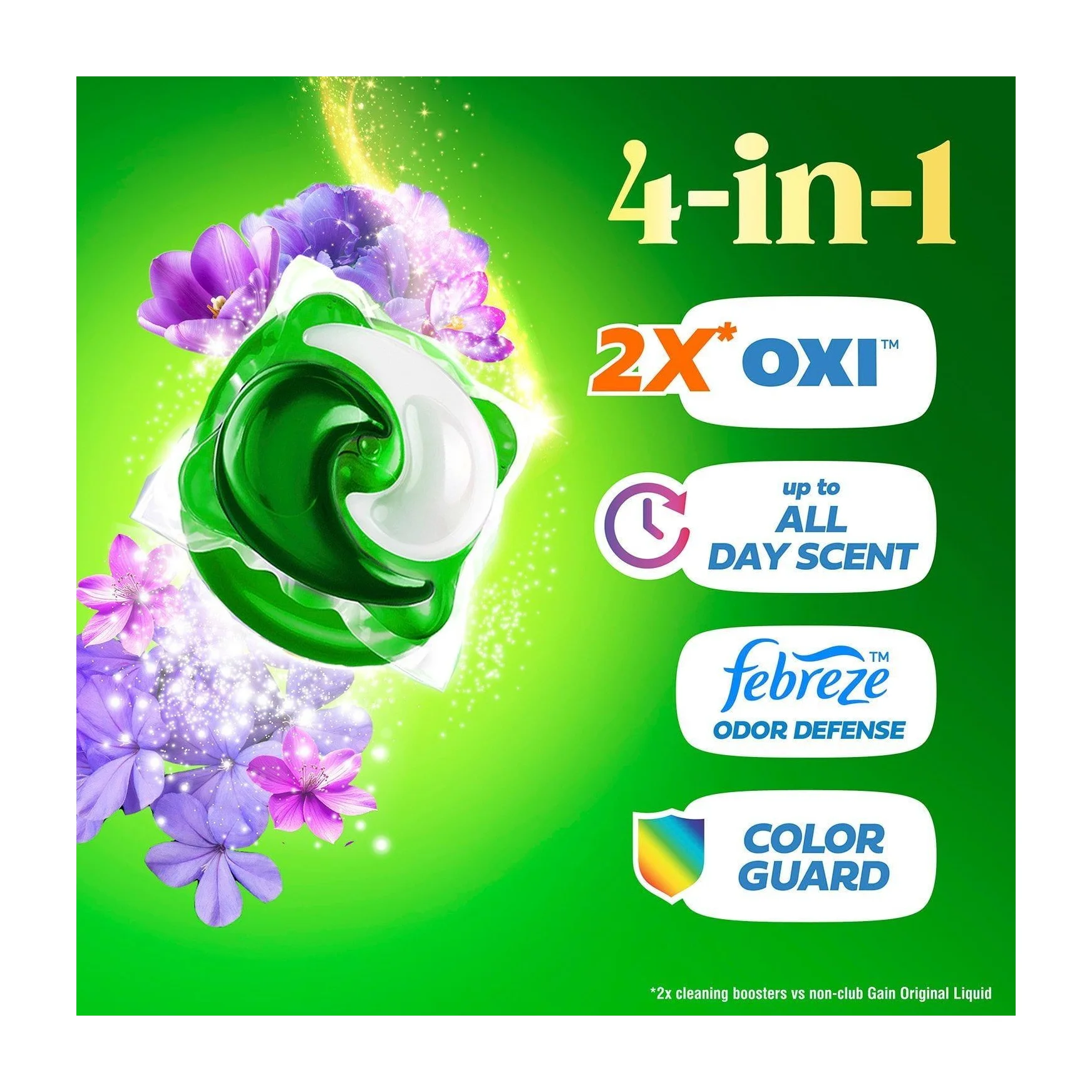 Gain Flings Laundry Detergent Pacs in Kenya - Moonlight Breeze, 152 ct