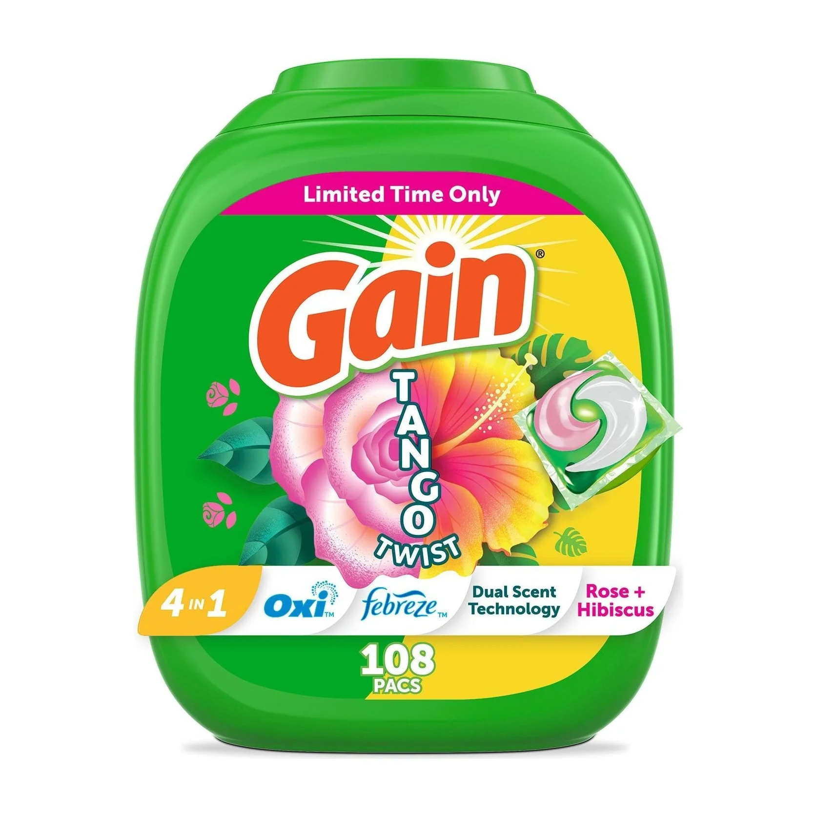 Laundry Detergent Pacs in Kenya - Gain Flings Tango Twist, 108 ct