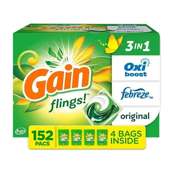 Gain Flings! Laundry Detergent Pacs, Original Scent (152 ct.)