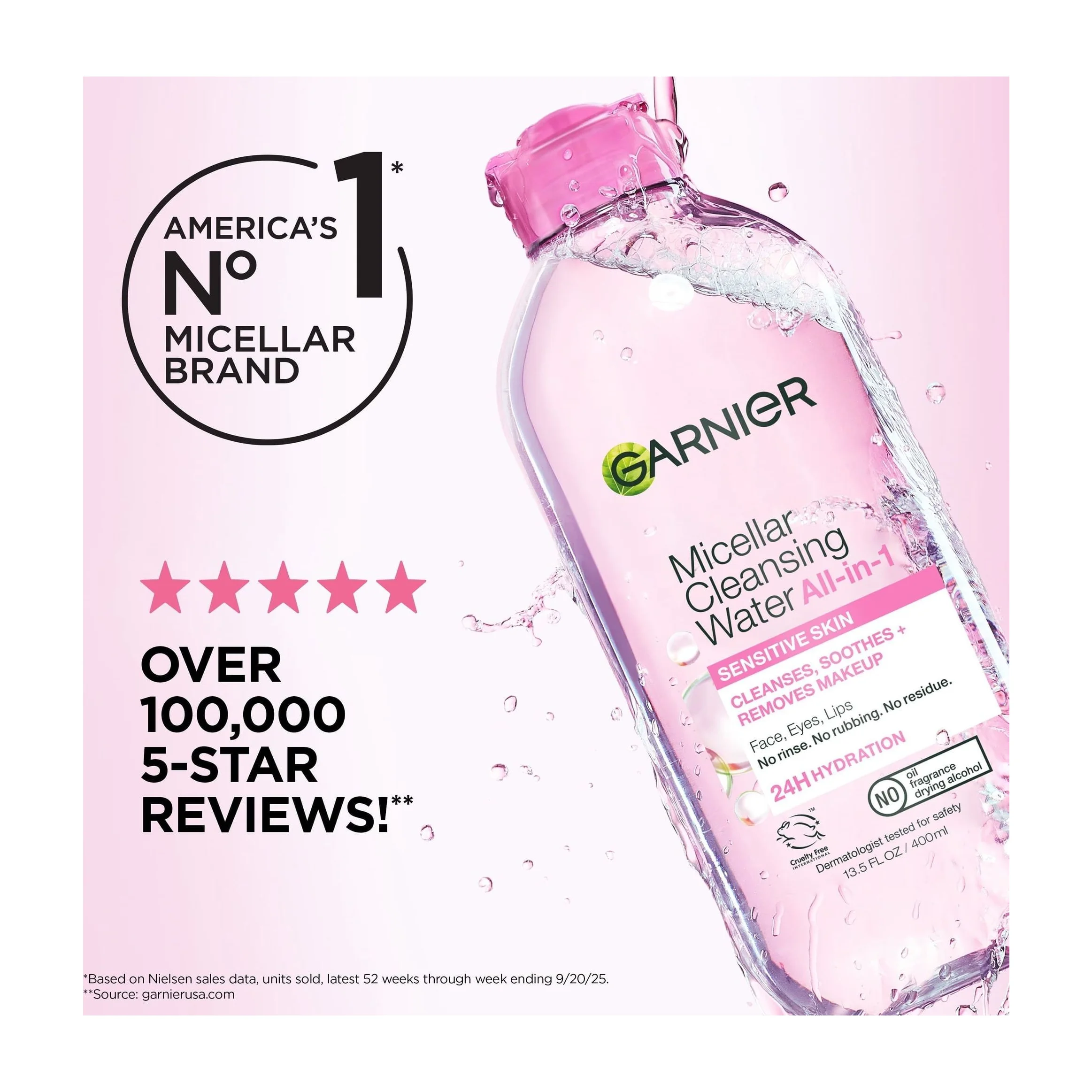 Makeup Remover Pack -Garnier Micellar Water Hydrating Facial Cleanser (2pack)