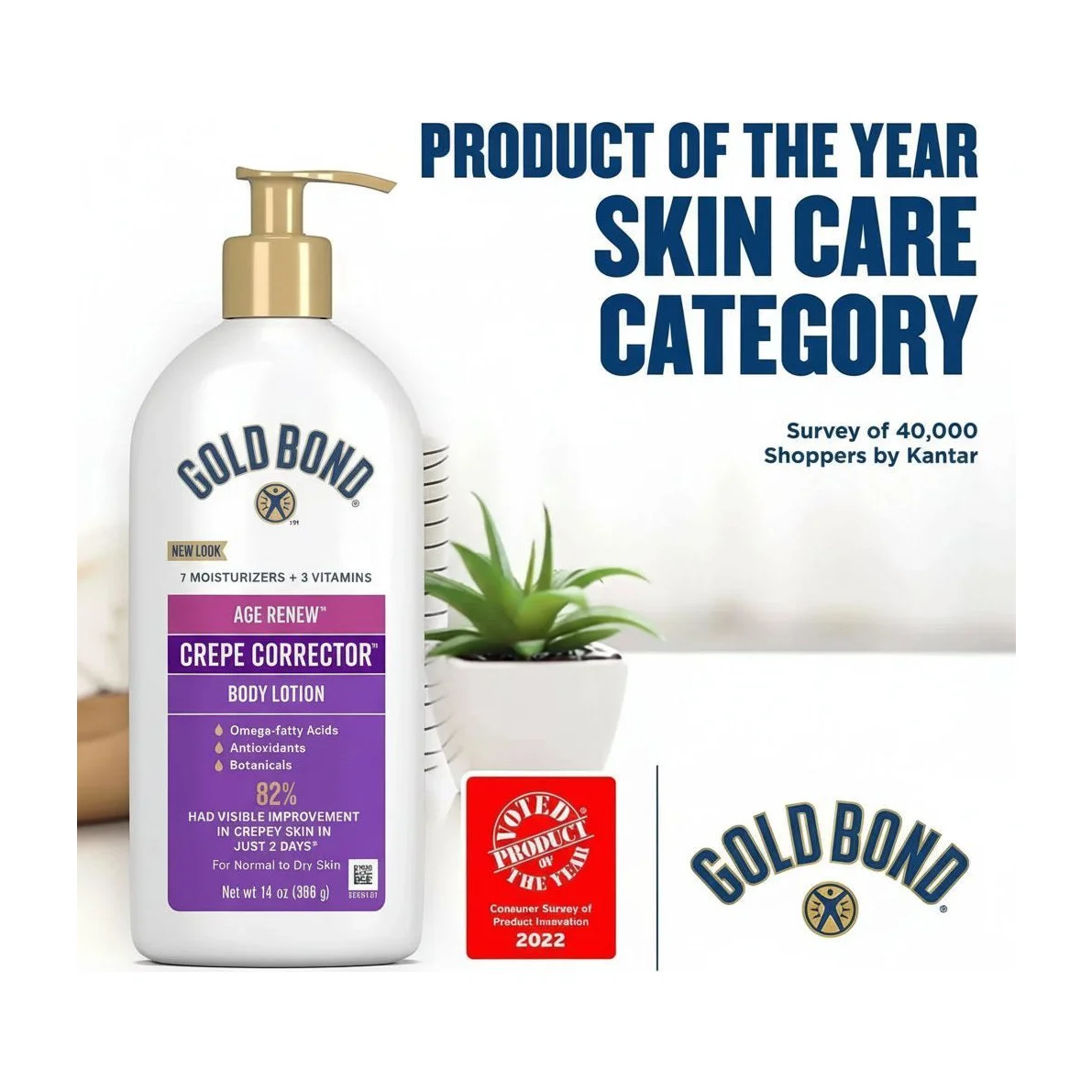 Gold Bond Age Renew Crepe Corrector Body Lotion, 384 mL
