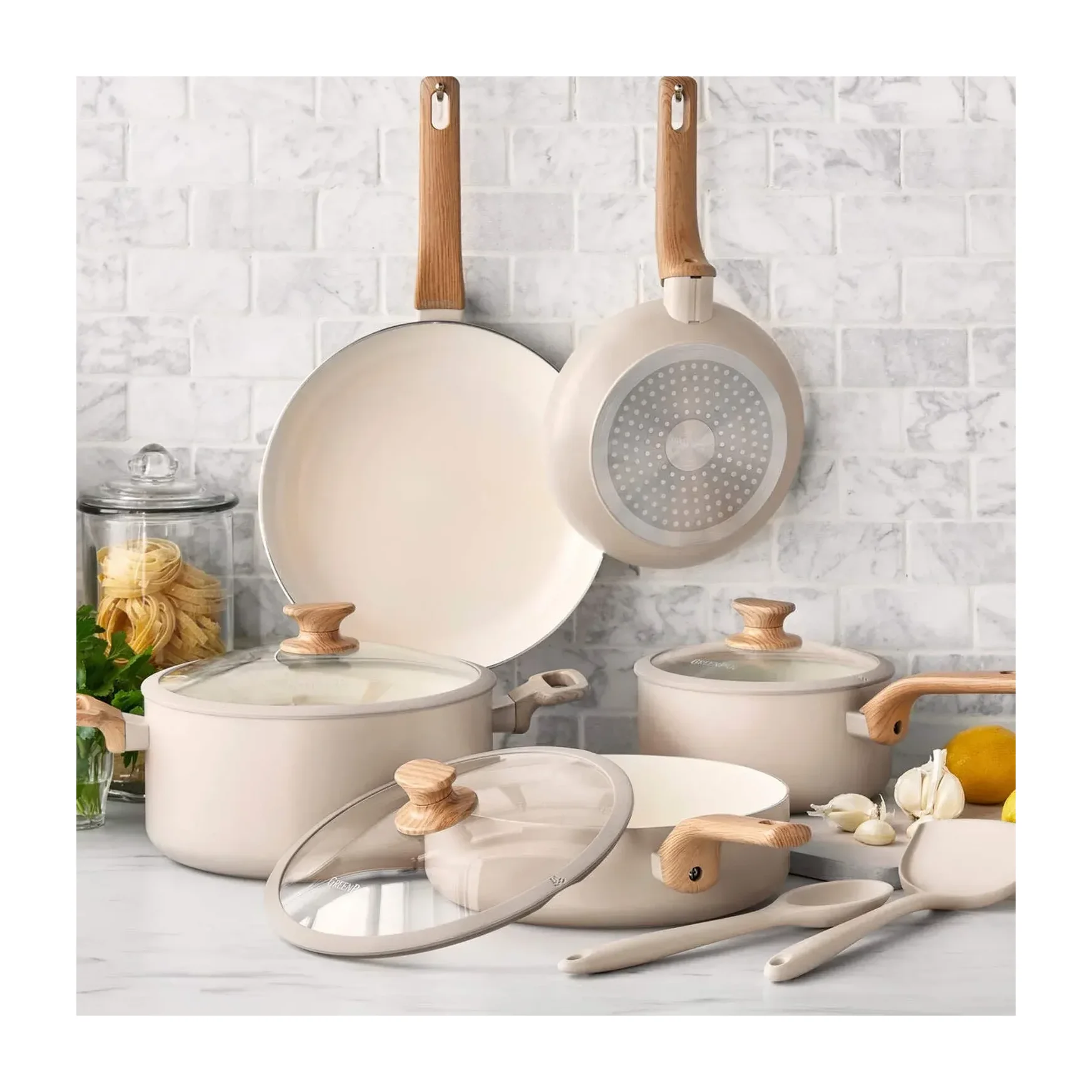 GreenPan Essence 10-Piece Ceramic Nonstick Cookware Set, Blue