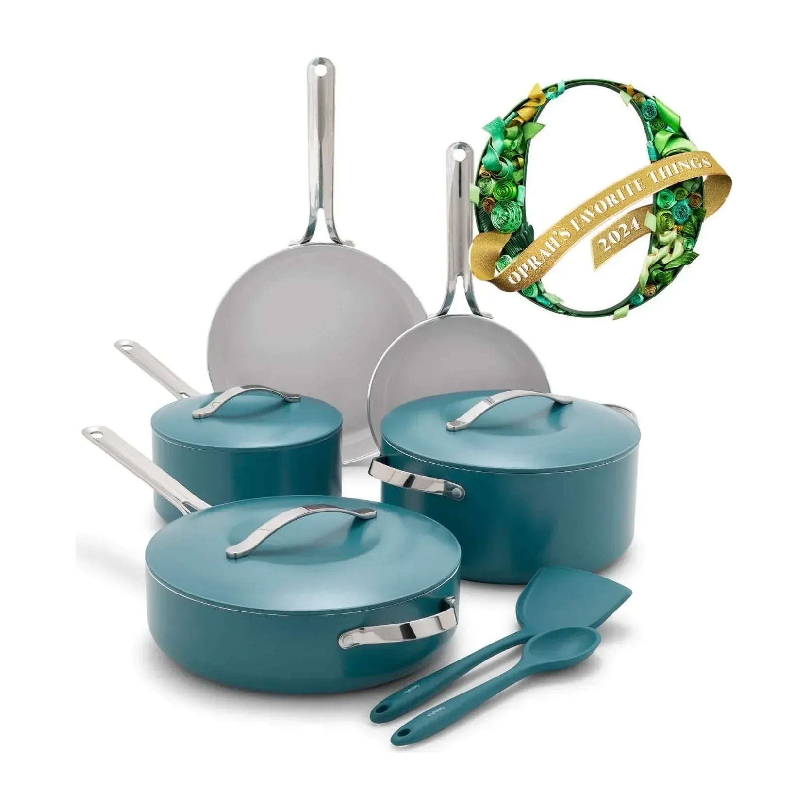 GreenPan Nova 10-Piece Cookware Set, Deep Teal