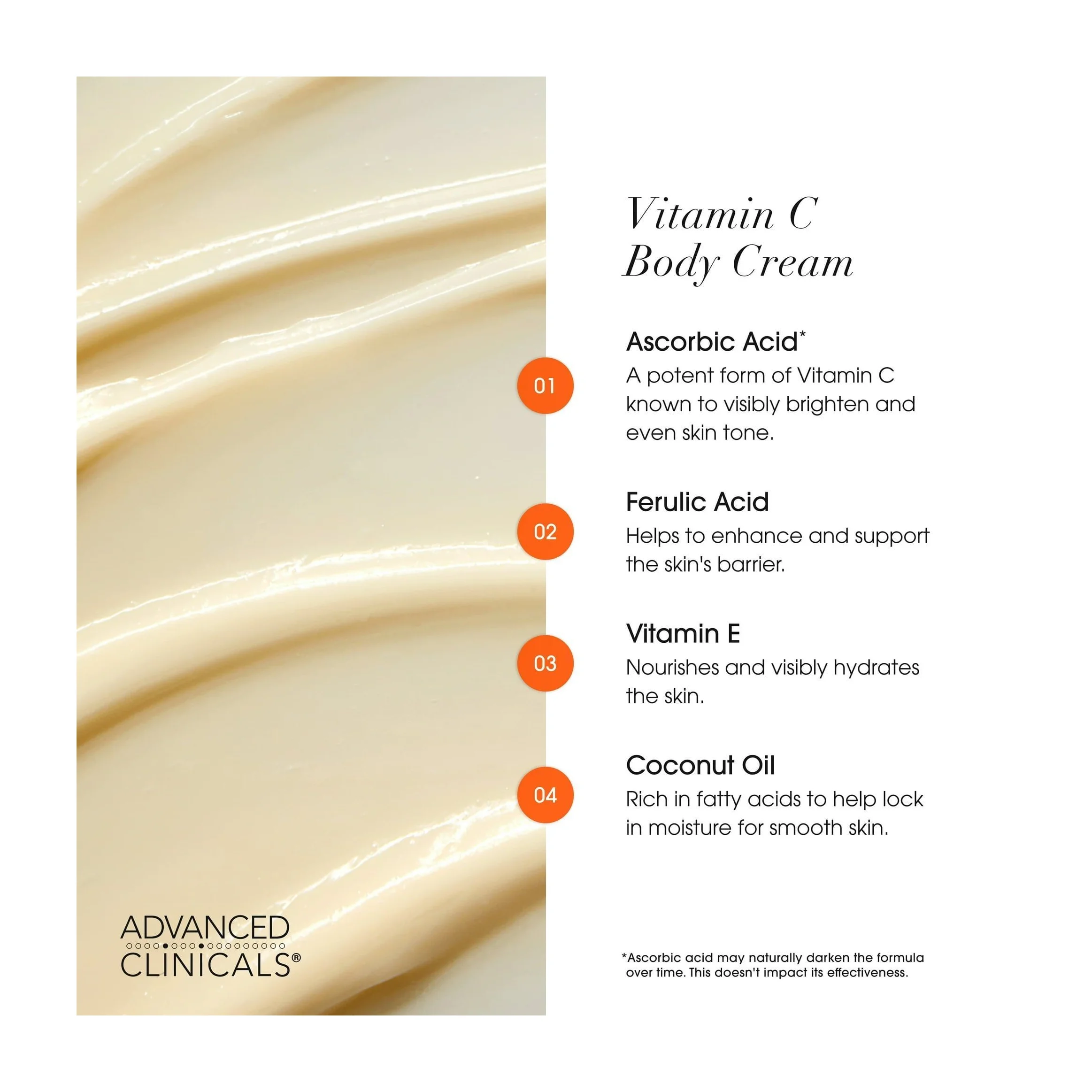 Brightening Body Cream Kenya-Advanced Clinicals Vitamin C Body Cream for Radiant Skin