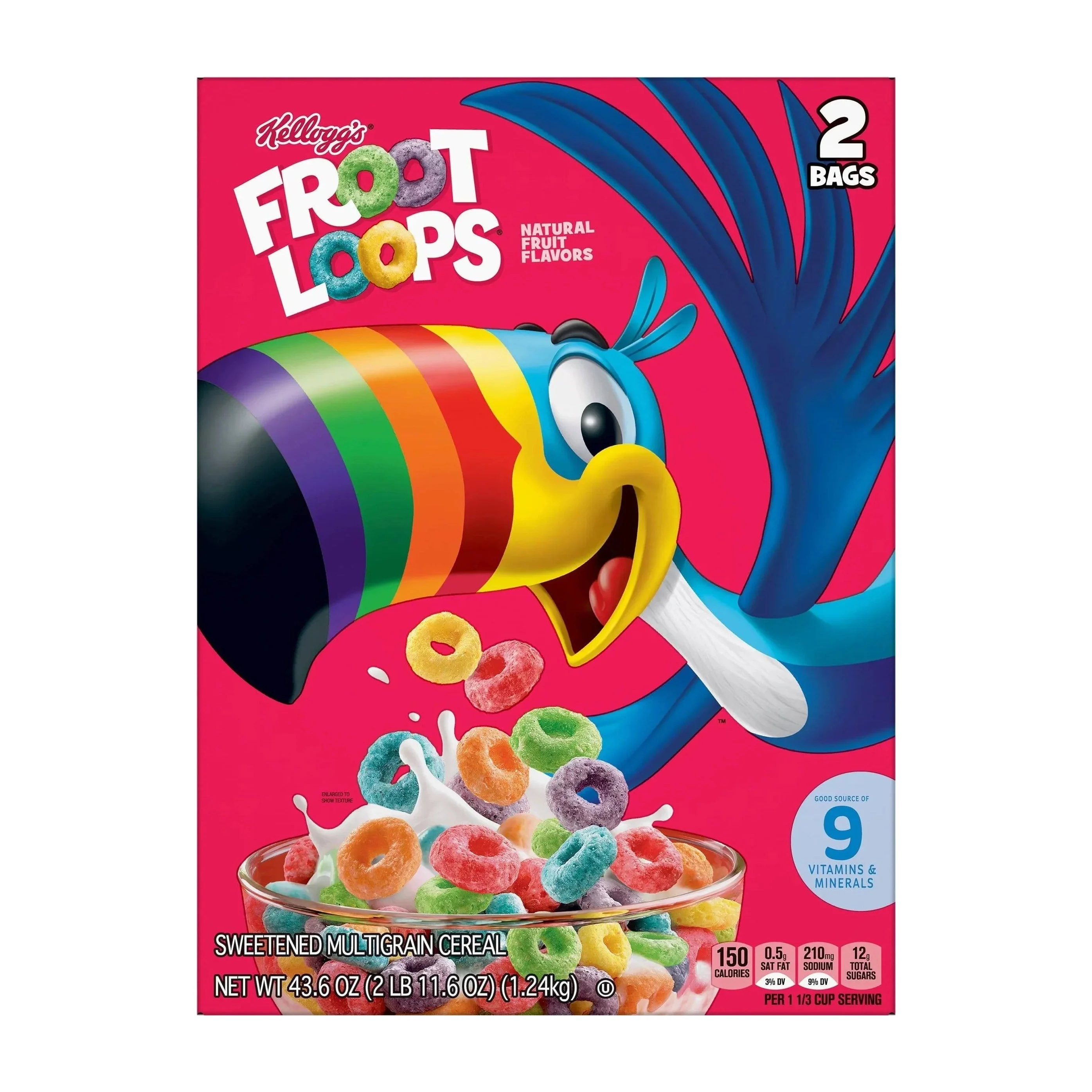 Kellogg's Froot Loops Cereal (2-Pack) for Kids
