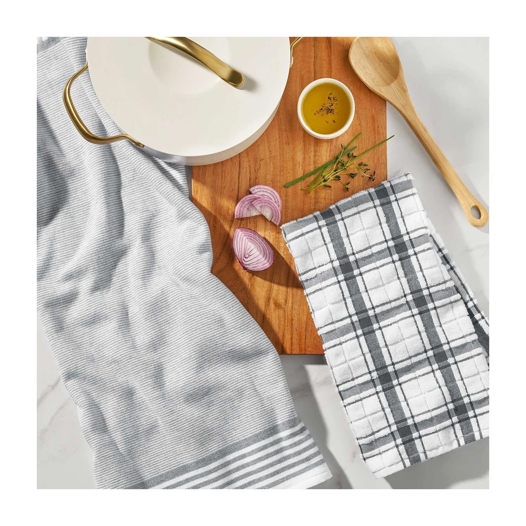 Kitchen Towels In Kenya - Member's Mark 8pck (Grey Flannel)