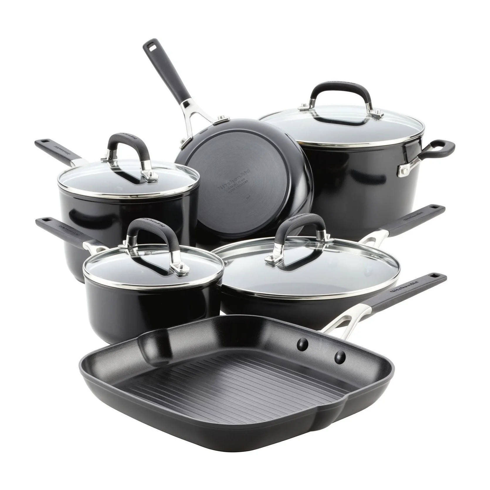 KitchenAid 10-piece Hard Anodized Ceramic Cookware Set (choose)