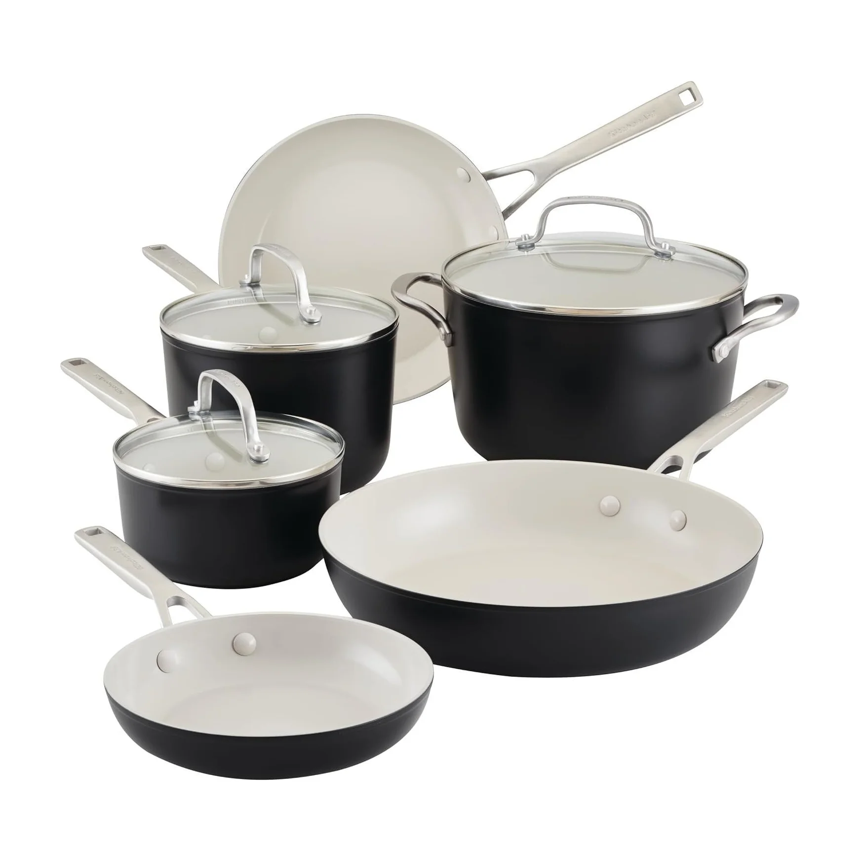 KitchenAid 10-piece Hard Anodized Ceramic Cookware Set (choose)