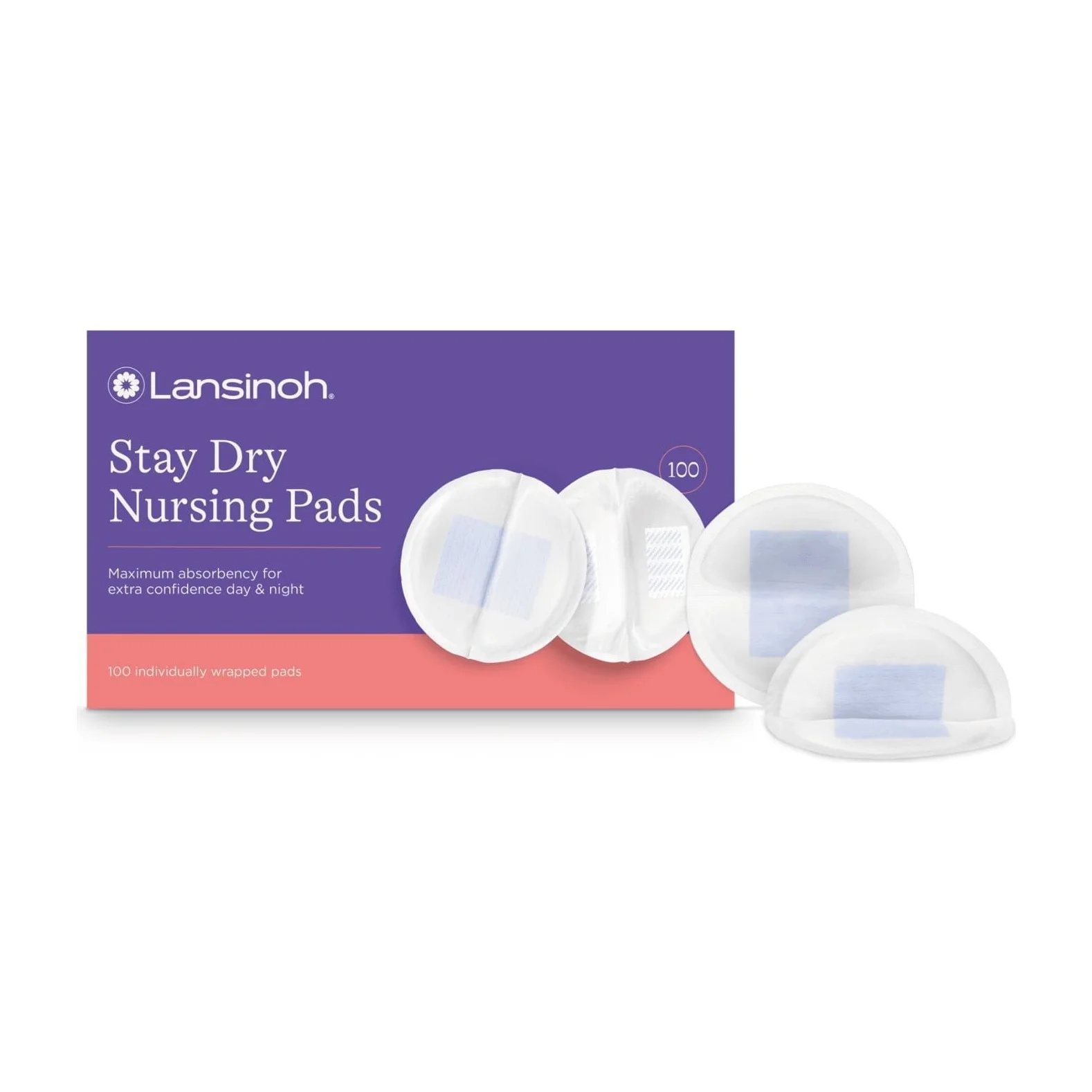 Lansinoh Stay Dry Disposable Nursing Pads, 100 Count
