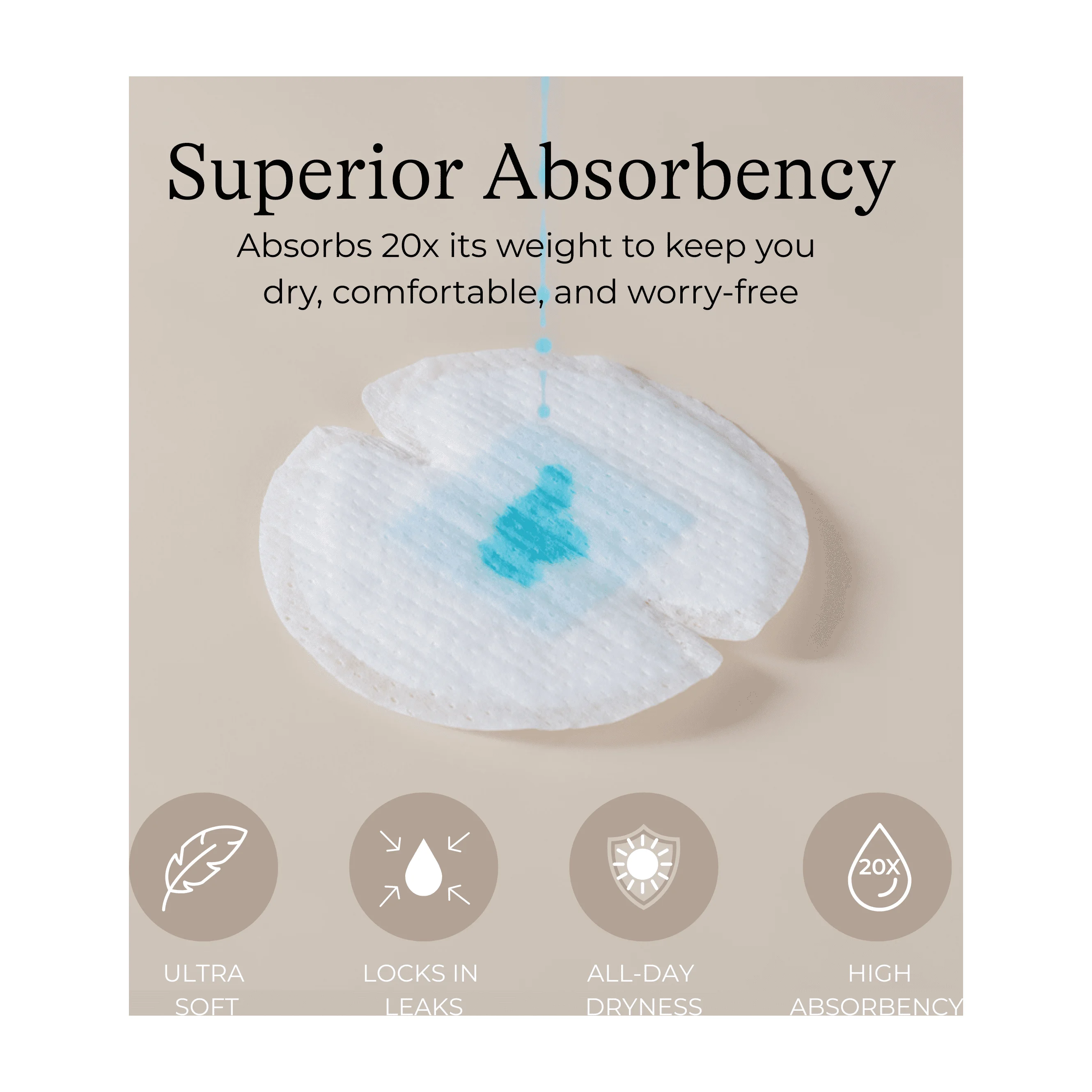 Lansinoh Stay Dry Disposable Nursing Pads, 100 Count