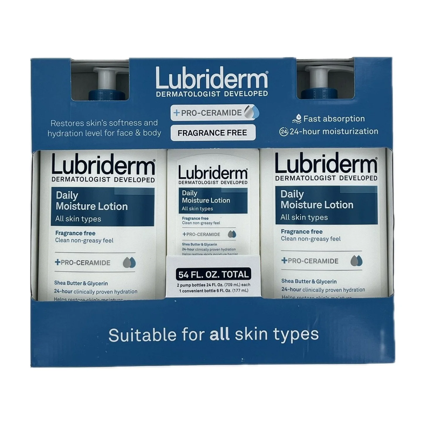 Body Lotion in Kenya - Lubriderm Daily Moisture, 3 Pack