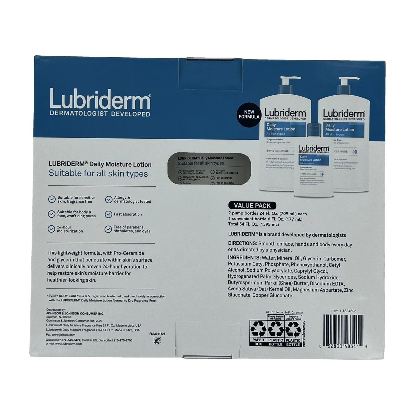 Body Lotion in Kenya - Lubriderm Daily Moisture, 3 Pack