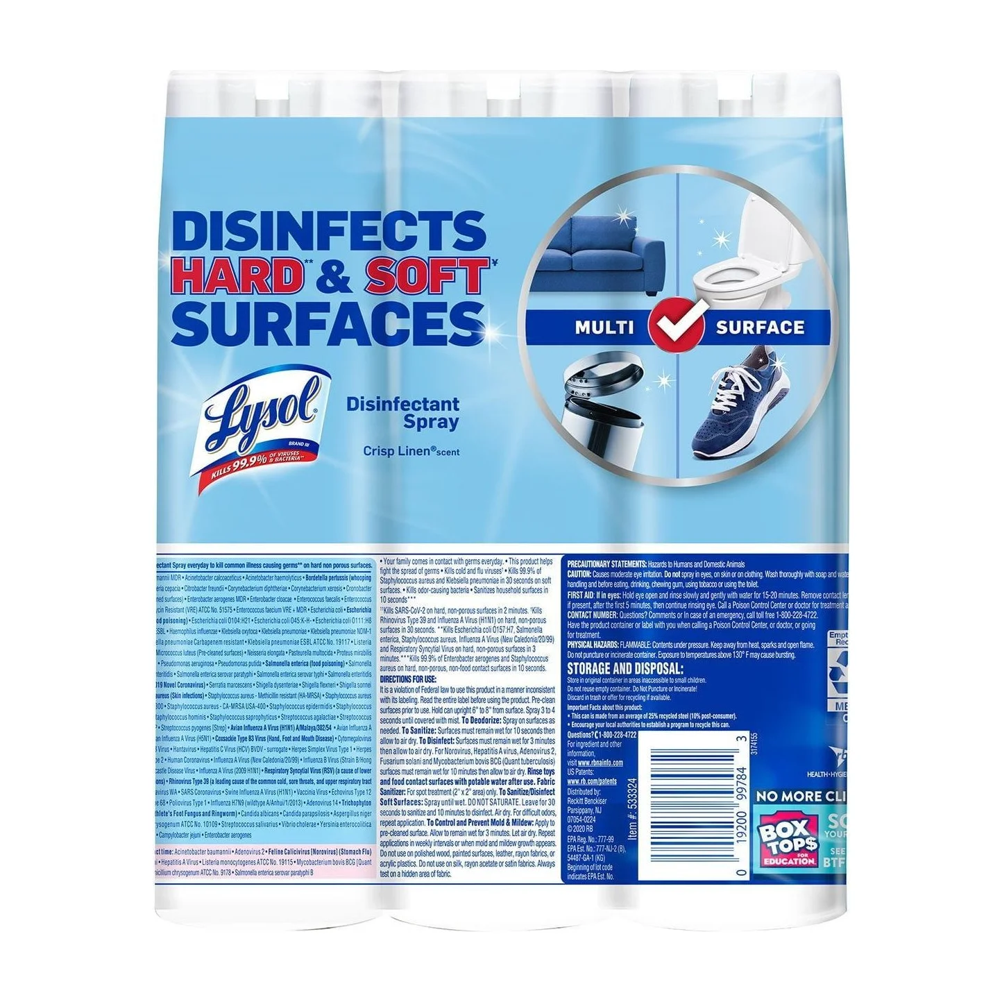 Lysol Disinfectant Spray Crisp Linen in Kenya - 3 Pack